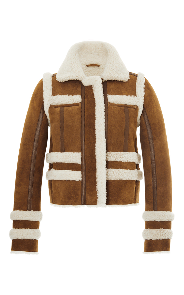 short shearling jacket