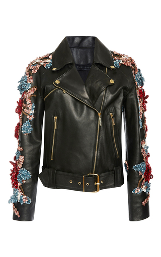 Embellished Leather Jacket by Elie Saab | Moda Operandi