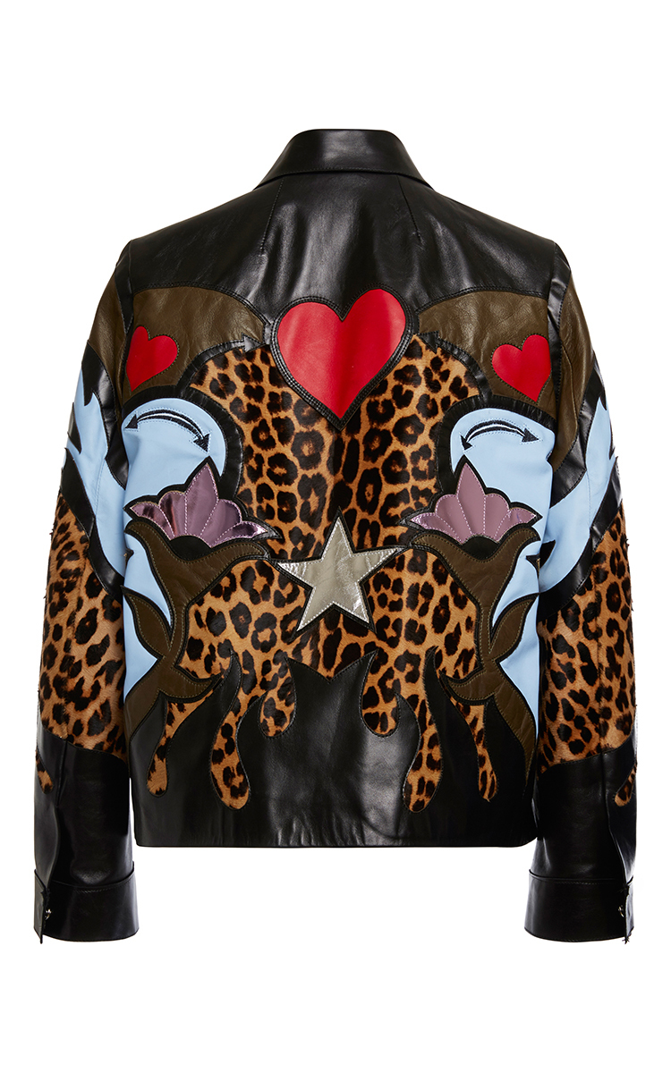 Rogers Laser Cut Leather Jacket By Mary Katrantzou Moda Operandi Rogers Laser Cut Leather Jacket By Mary