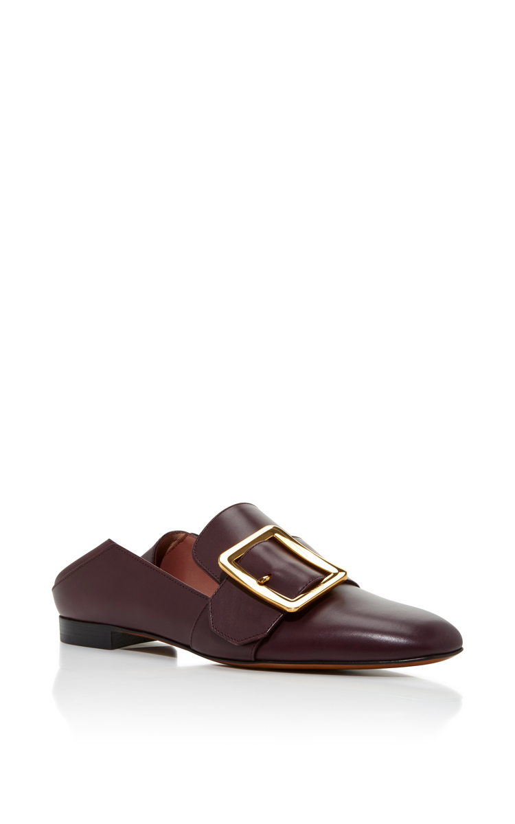 bally janelle leather slippers