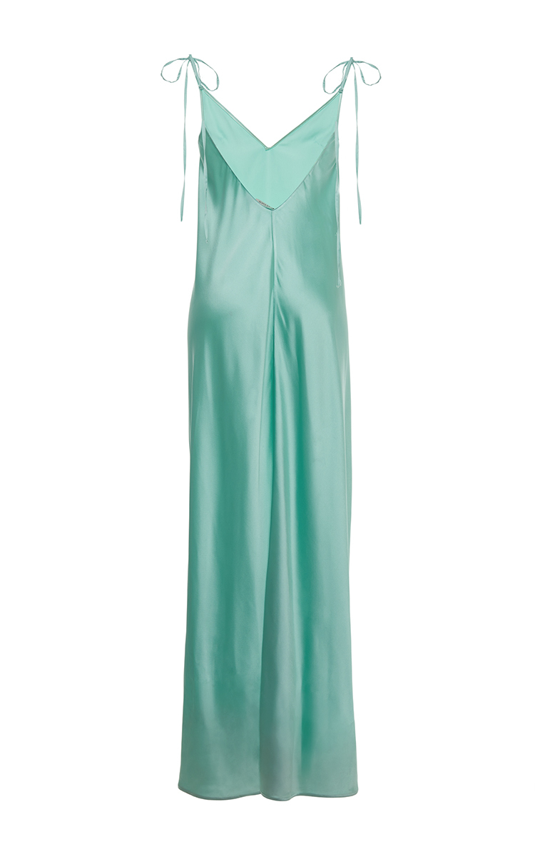 mint green slip dress