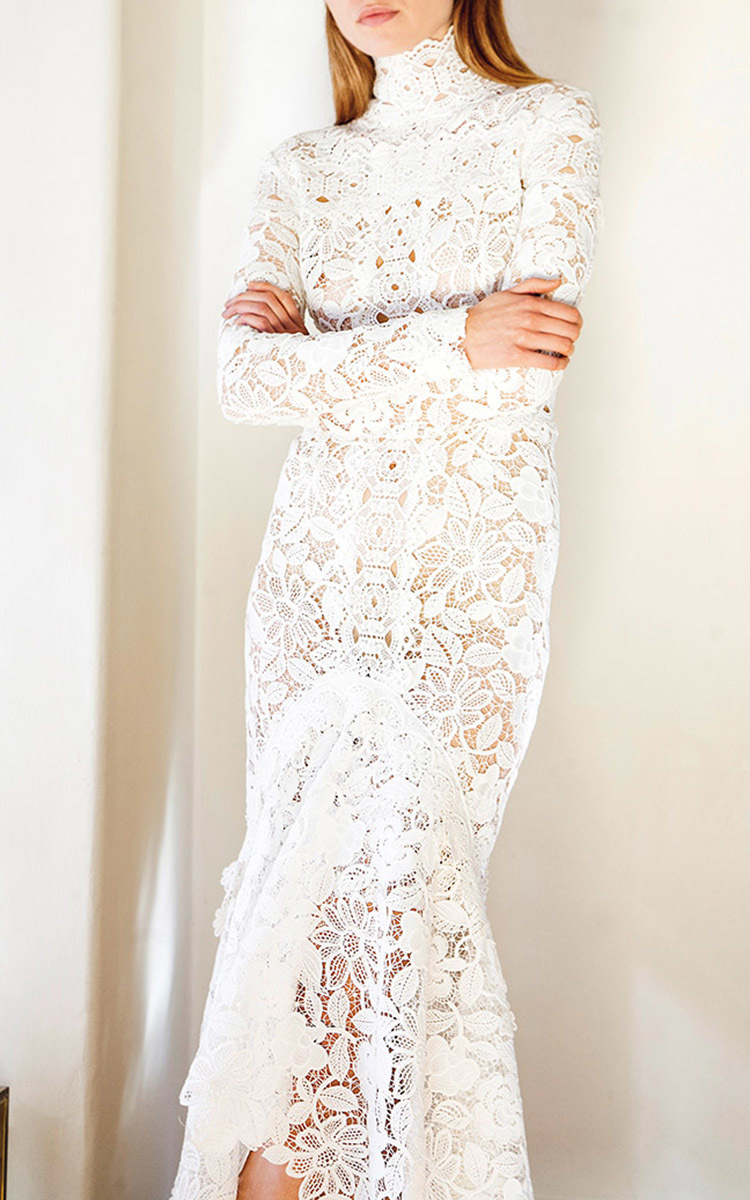 guipure lace gown
