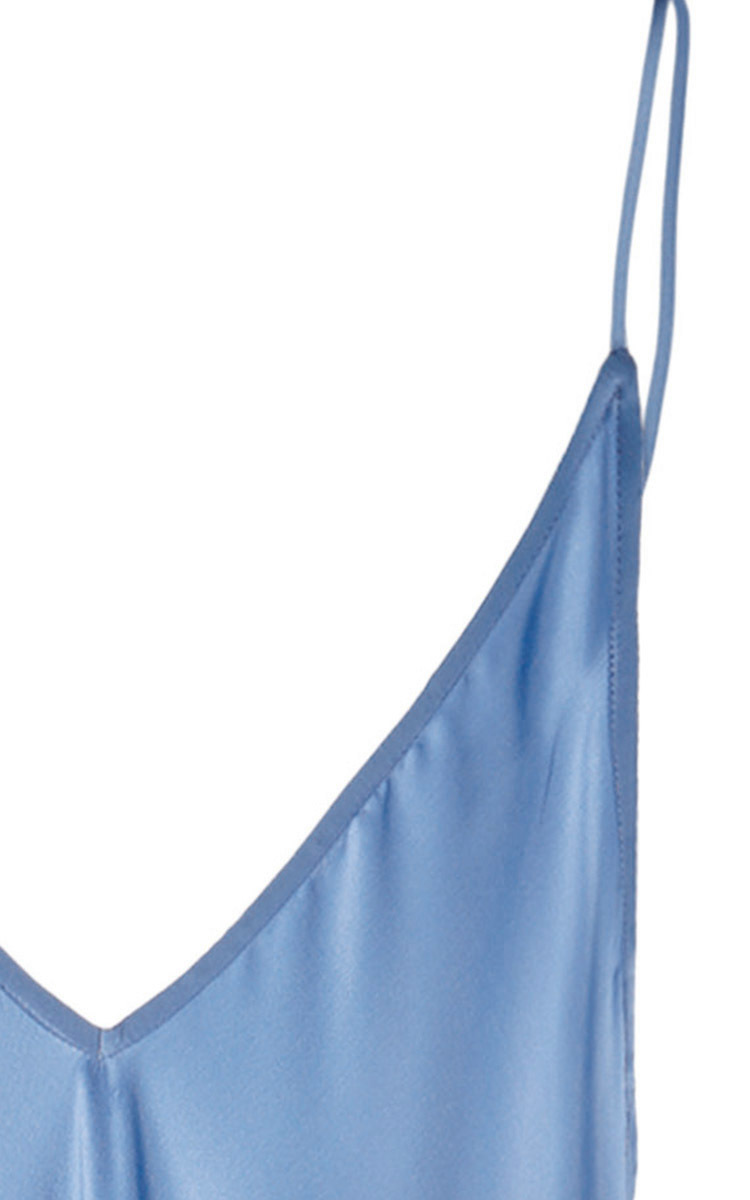 light blue slip dress silk