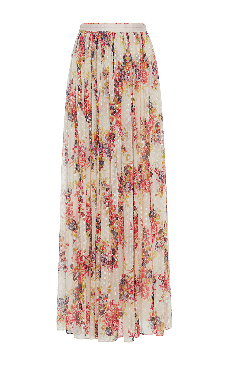 needle and thread floral maxi skirt