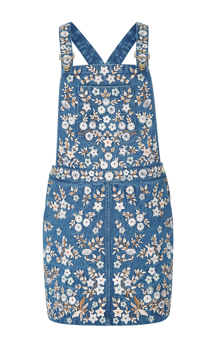 embroidered overall dress
