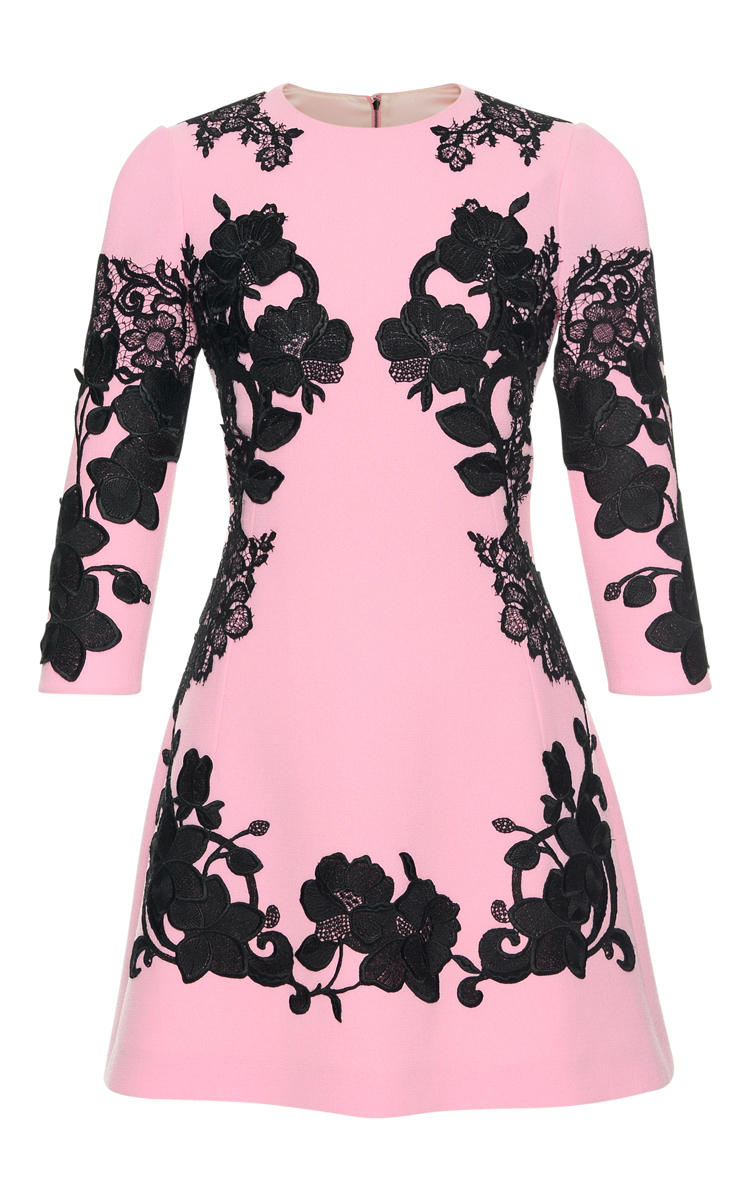 dolce gabbana pink lace dress
