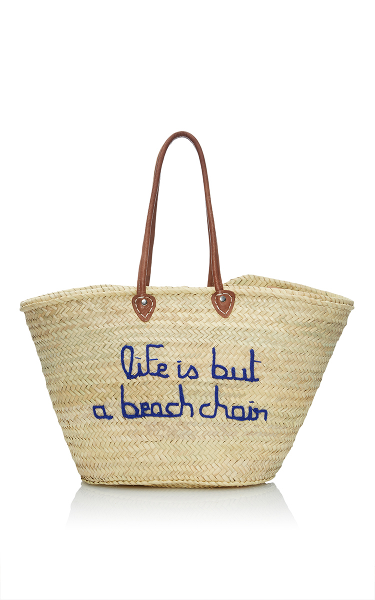 Life Is But A Beach Chair Panier Plage Tote By Poolside Moda