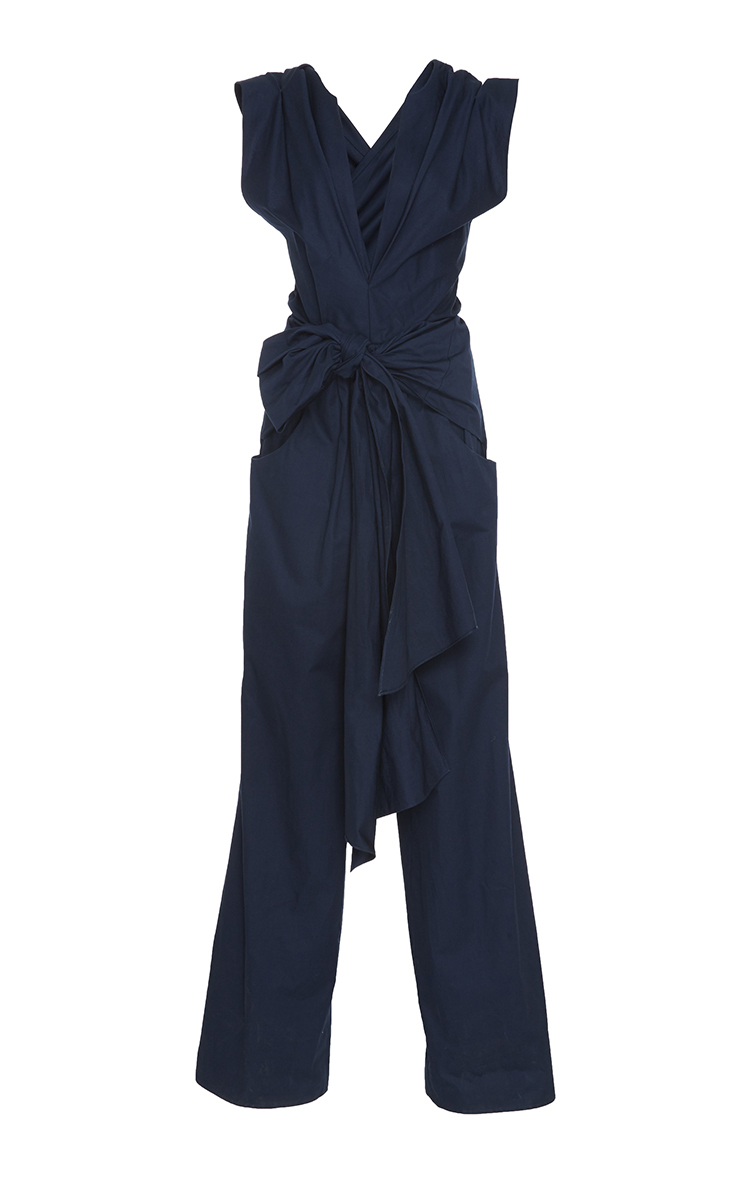 bow front jumpsuit