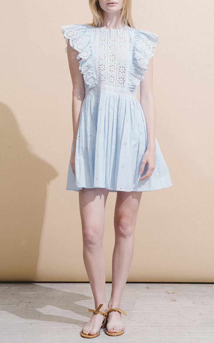 ruffle eyelet dress