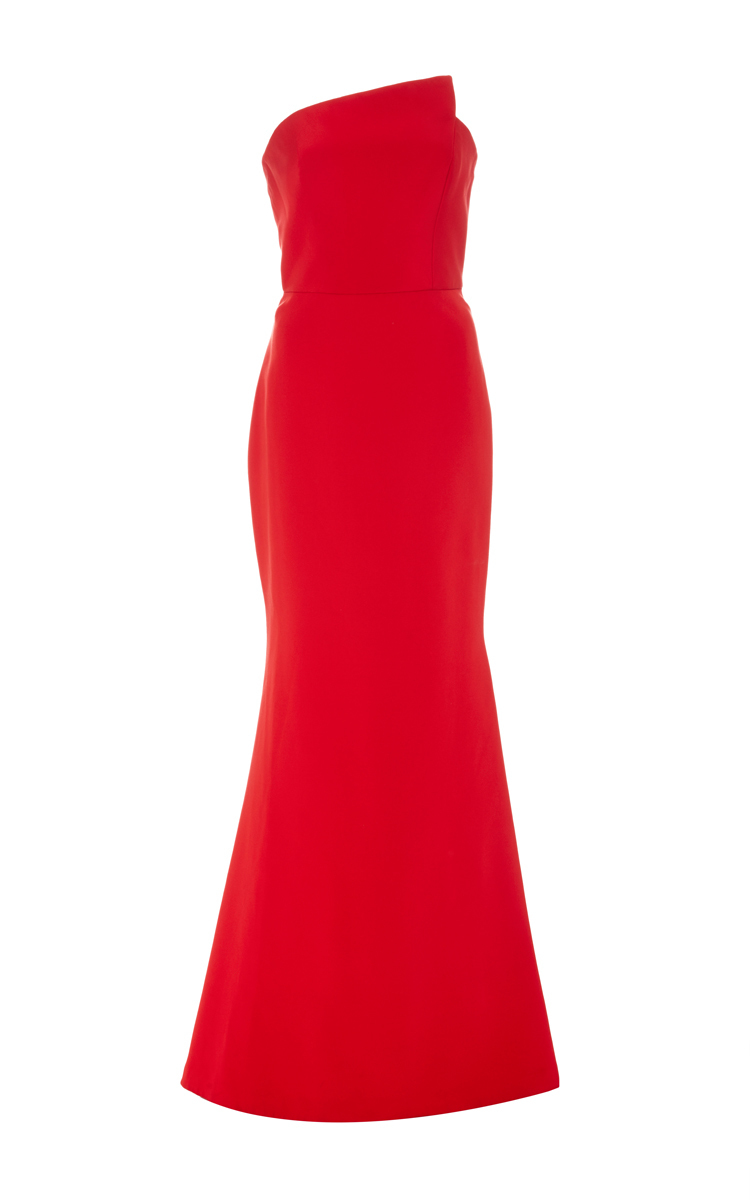 asymmetrical strapless dress
