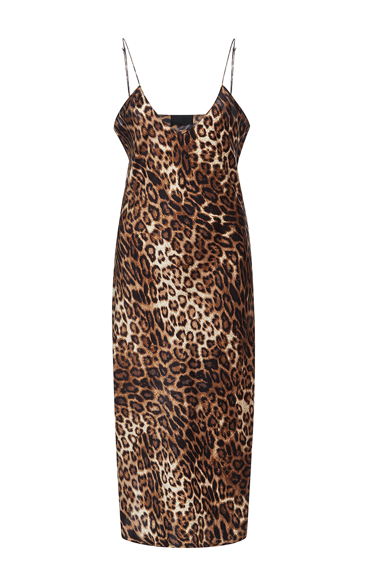 nili lotan leopard slip dress