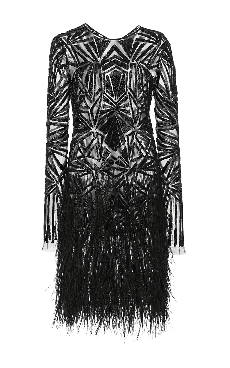Deco Embroidered Cocktail Dress by Monique Lhuillier | Moda Operandi
