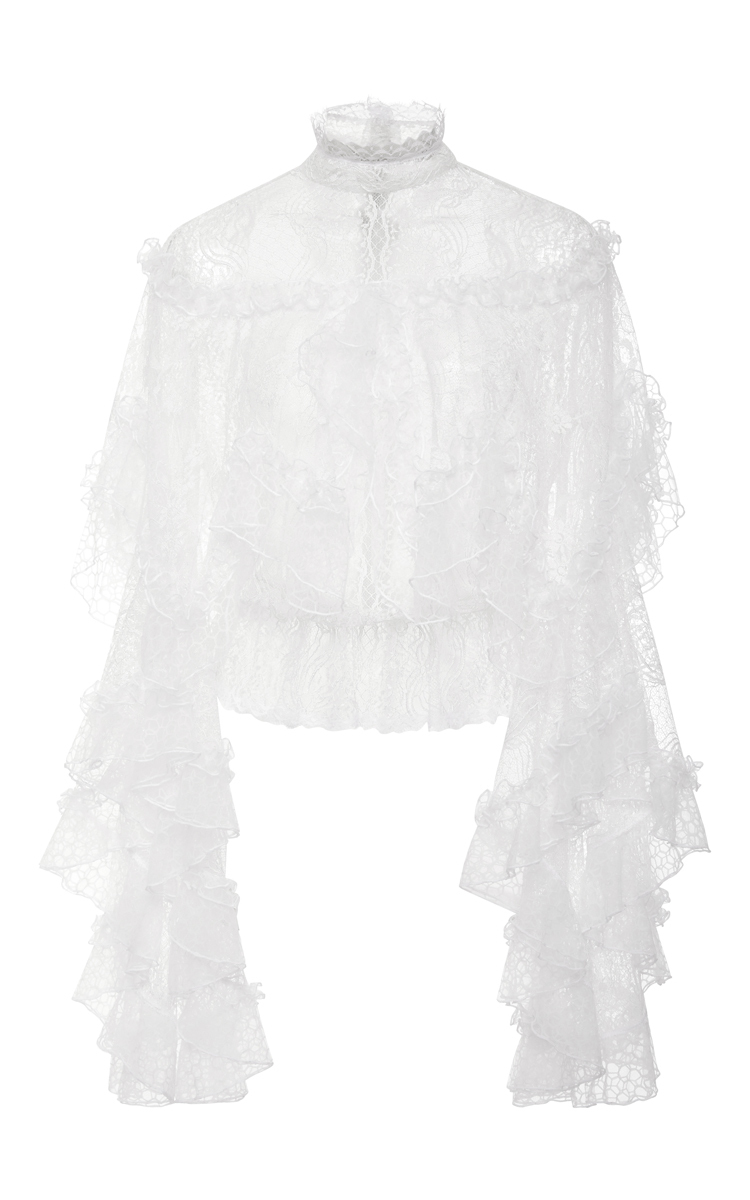 ruffle lace shirt
