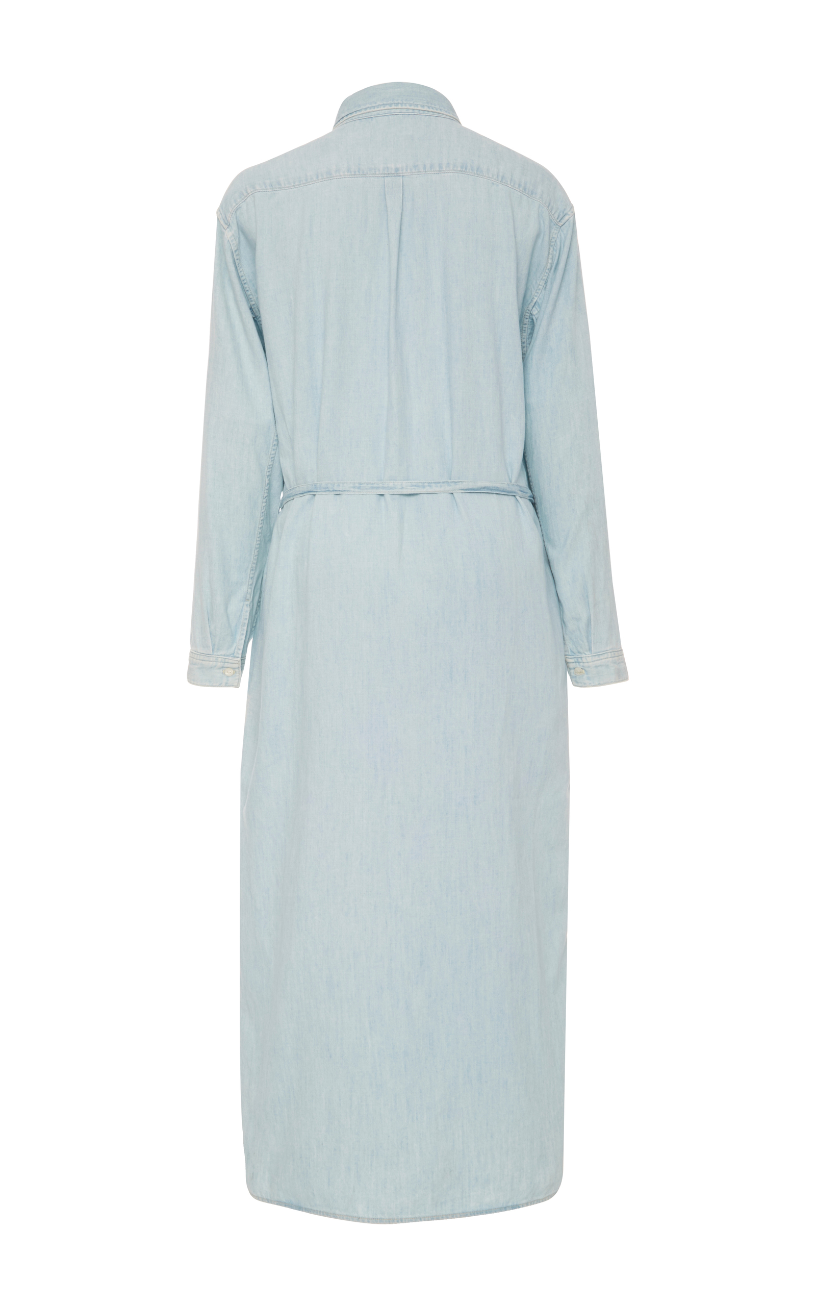 long belted shirt dress