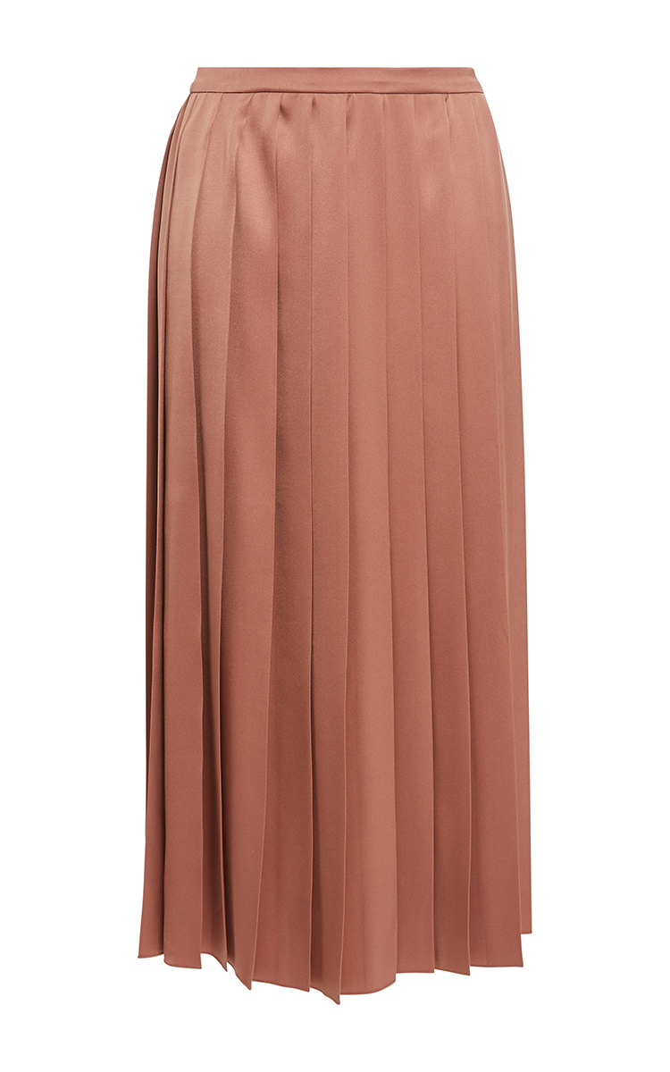 Pleated Silk Column Skirt by Rochas | Moda Operandi