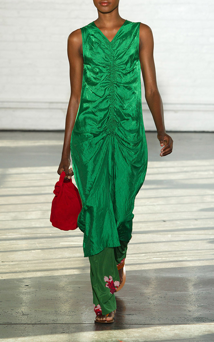Mesta Ruched Midi Dress By Creatures Of Comfort Moda Operandi