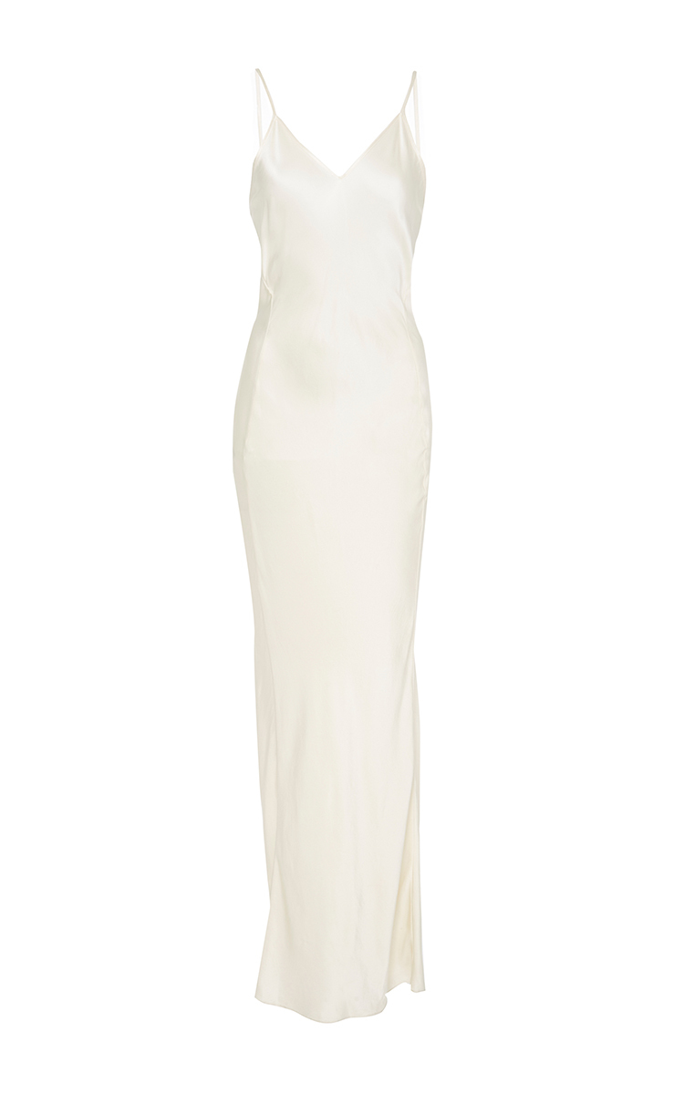 white slip gown