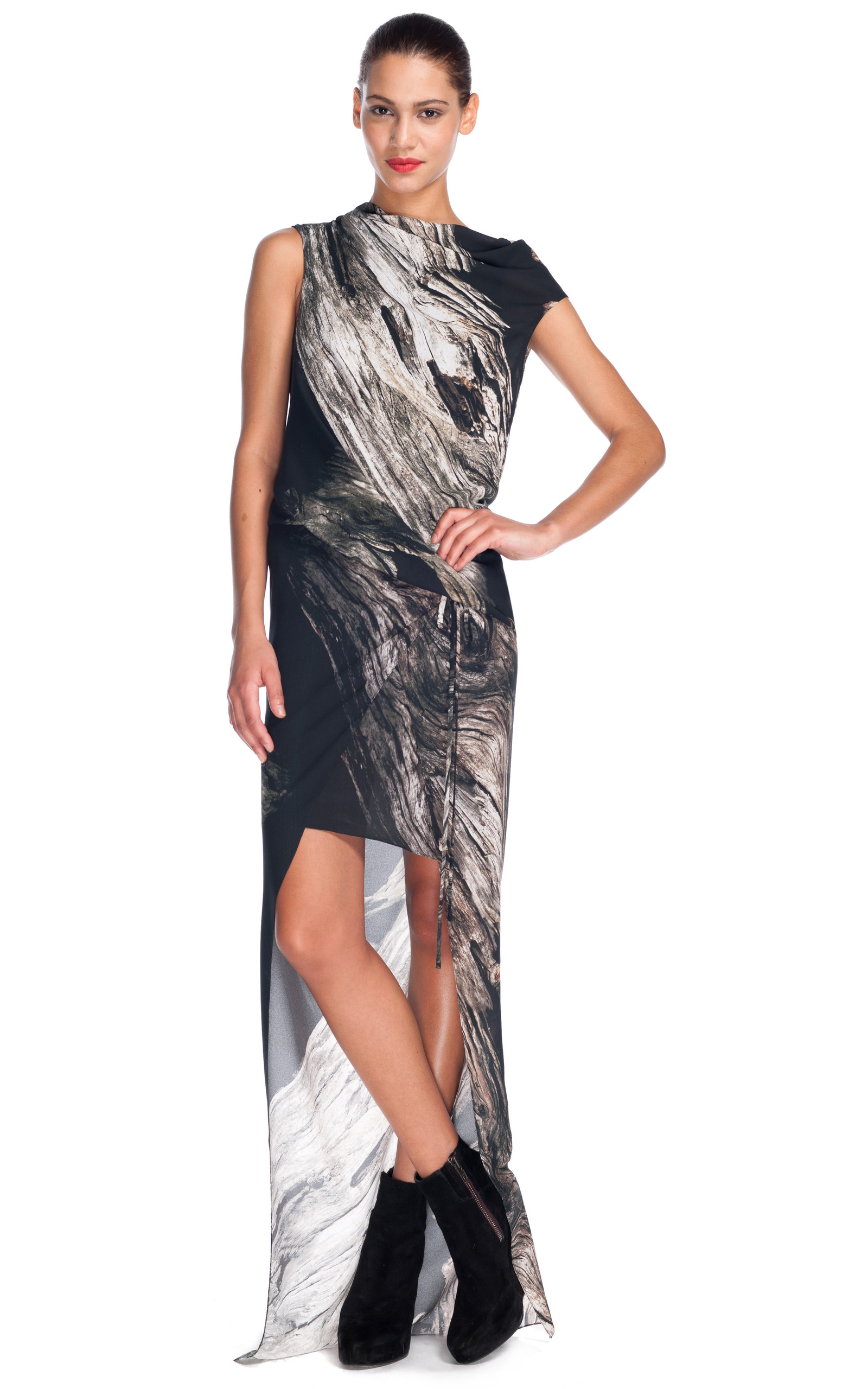 Drift Print Soft Shroud Dress By Helmut Lang Moda Operandi