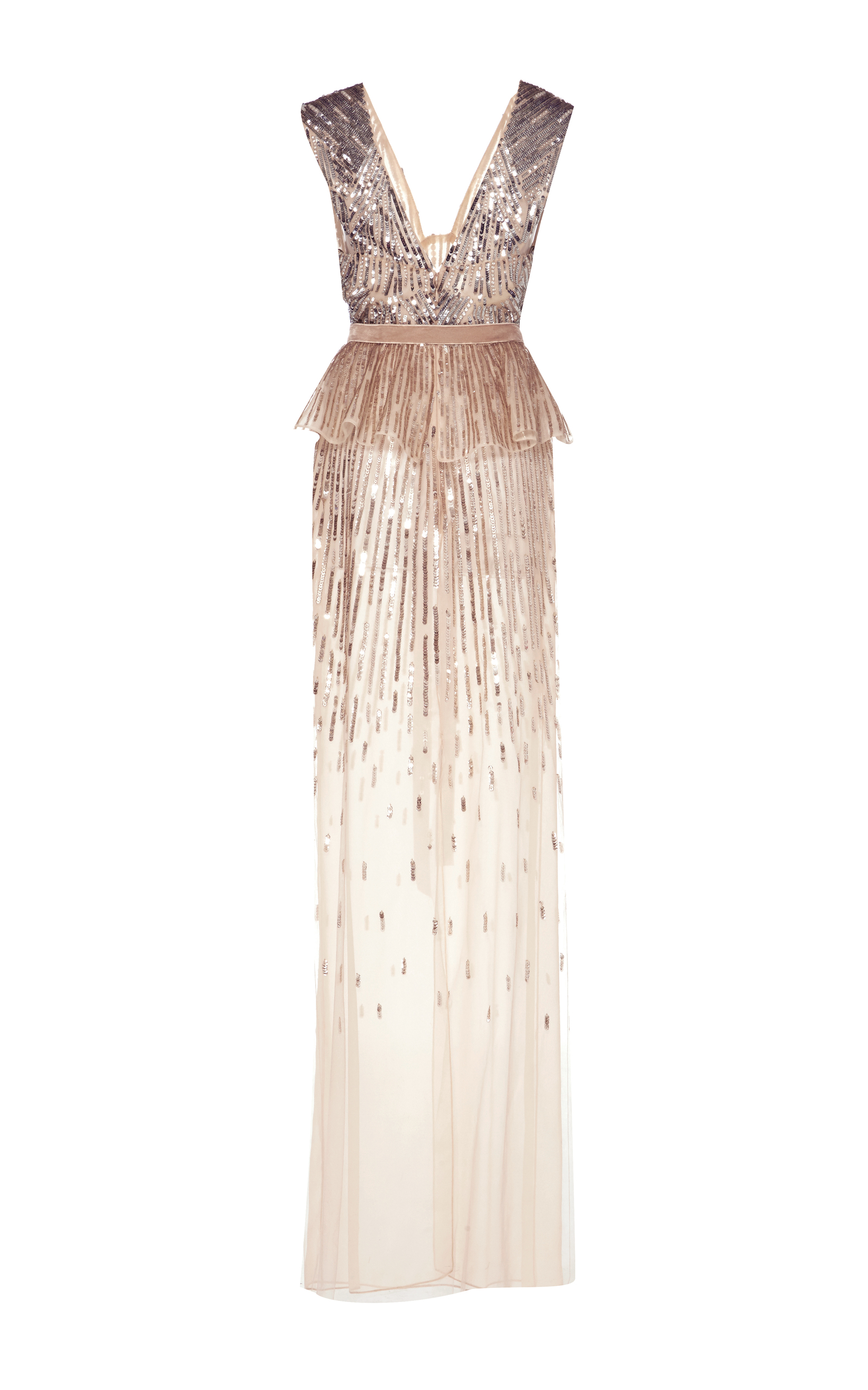 embellished peplum dress