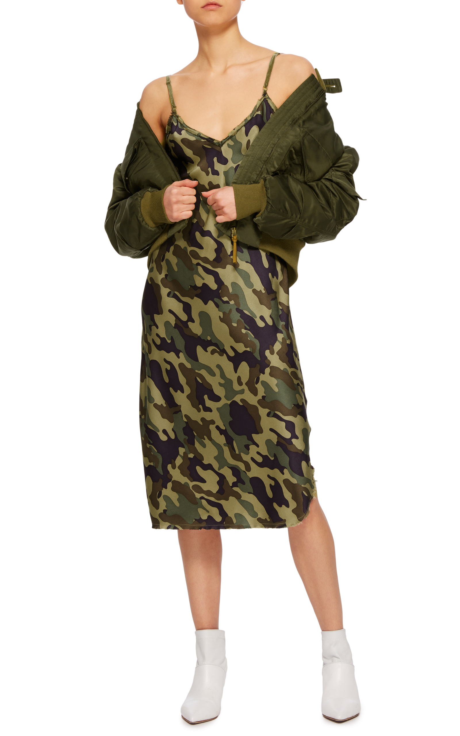 camo slip dress