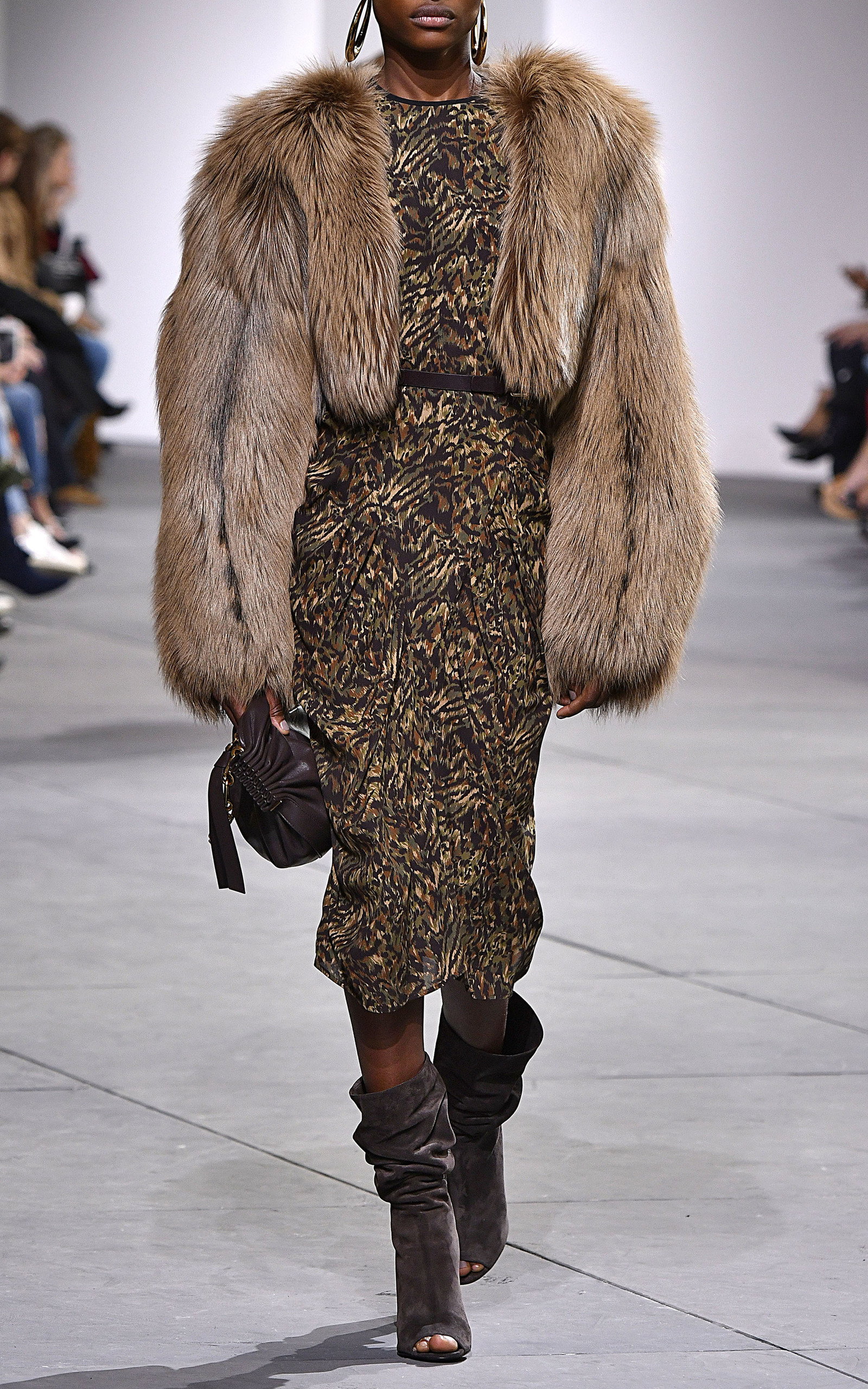 michael kors fox fur coat
