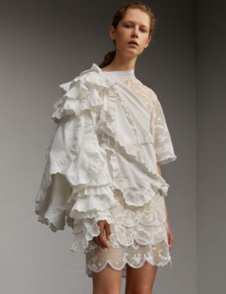 burberry white lace dress