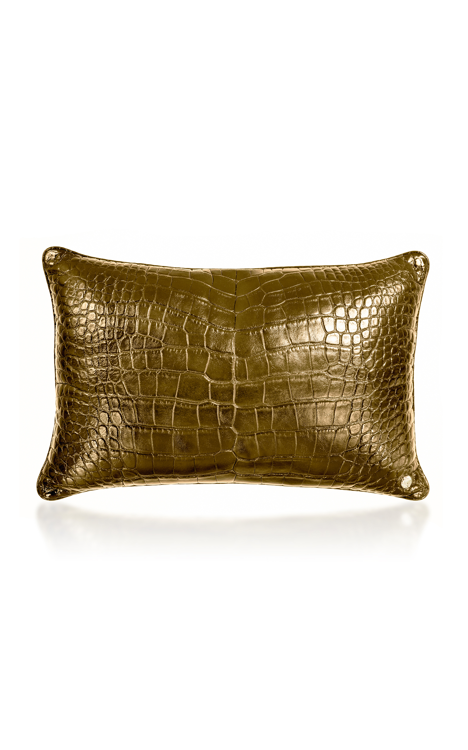 Stalvey - 24K Gold Crocodile Pillow - Color: Gold - Material: 24K GOLD ALLIGATOR - Moda Operandi Stalvey - 24K Gold Crocodile Pillow - Color: Gold - Material: 24K GOLD ALLIGATOR - Moda Operandi