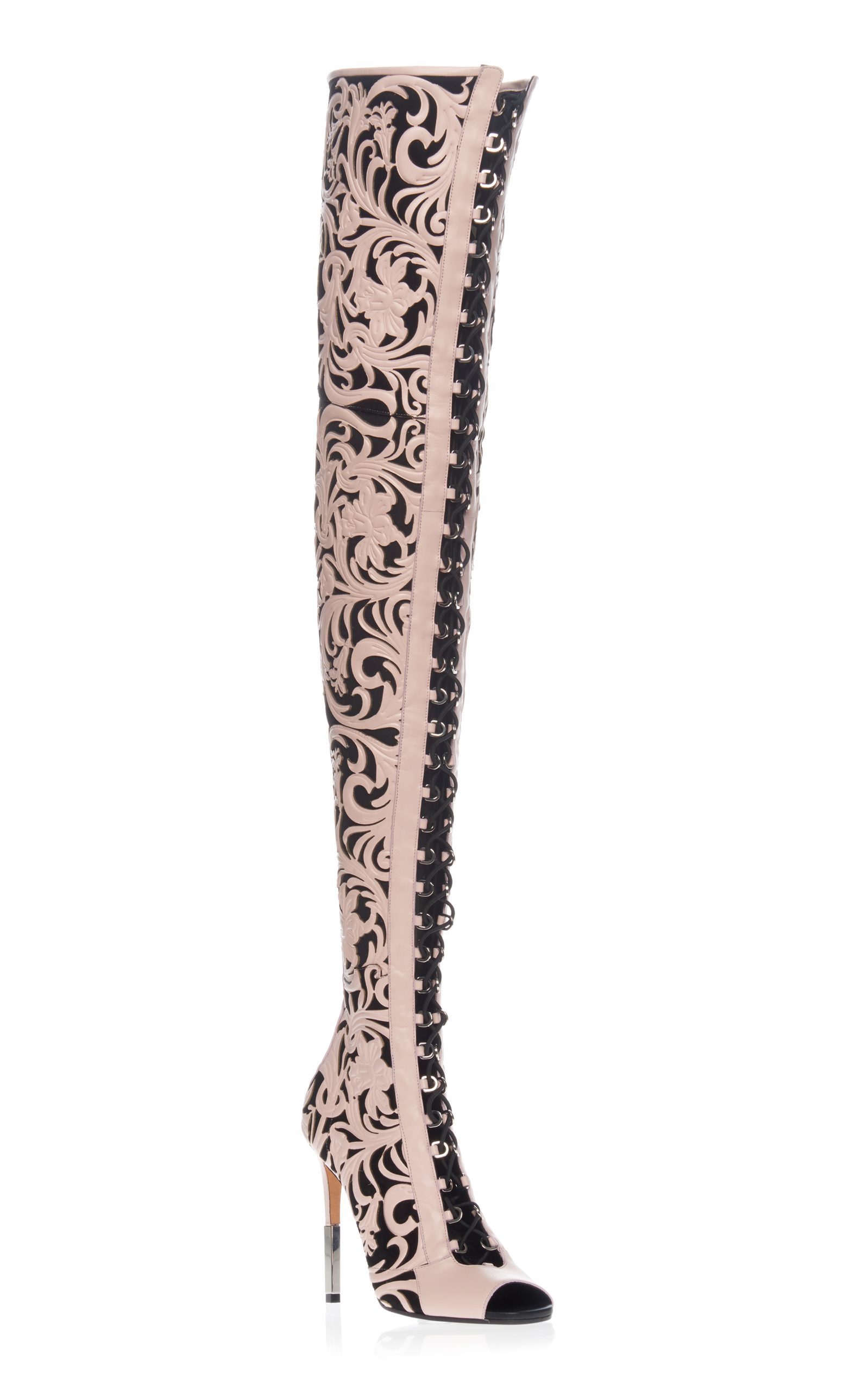 balmain knee high boots