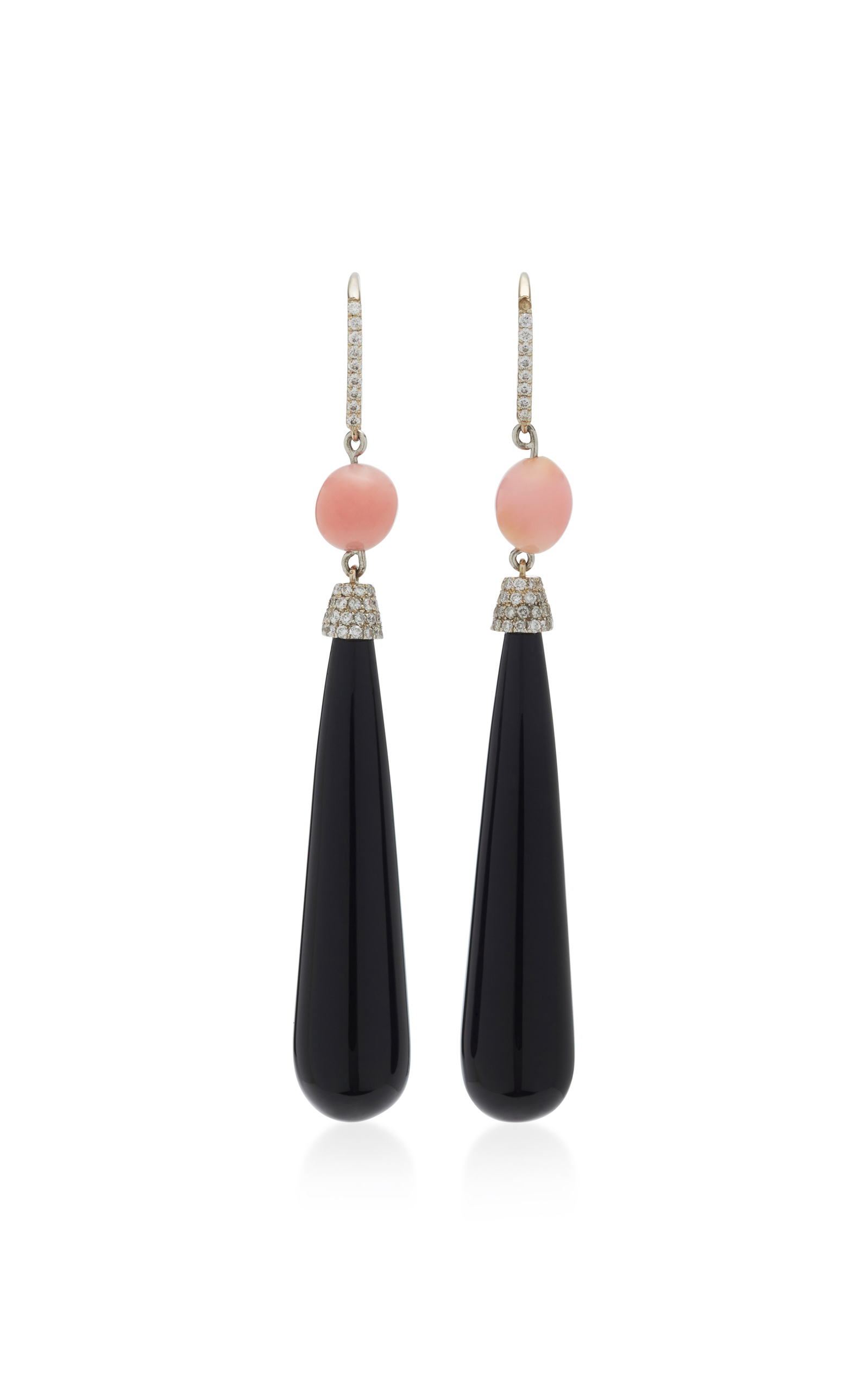 Susan Foster - Women's 18K White Gold; Conch Pearl and Diamond Earrings - White - Moda Operandi Susan Foster - Women's 18K White Gold; Conch Pearl and Diamond Earrings - White - Moda Operandi