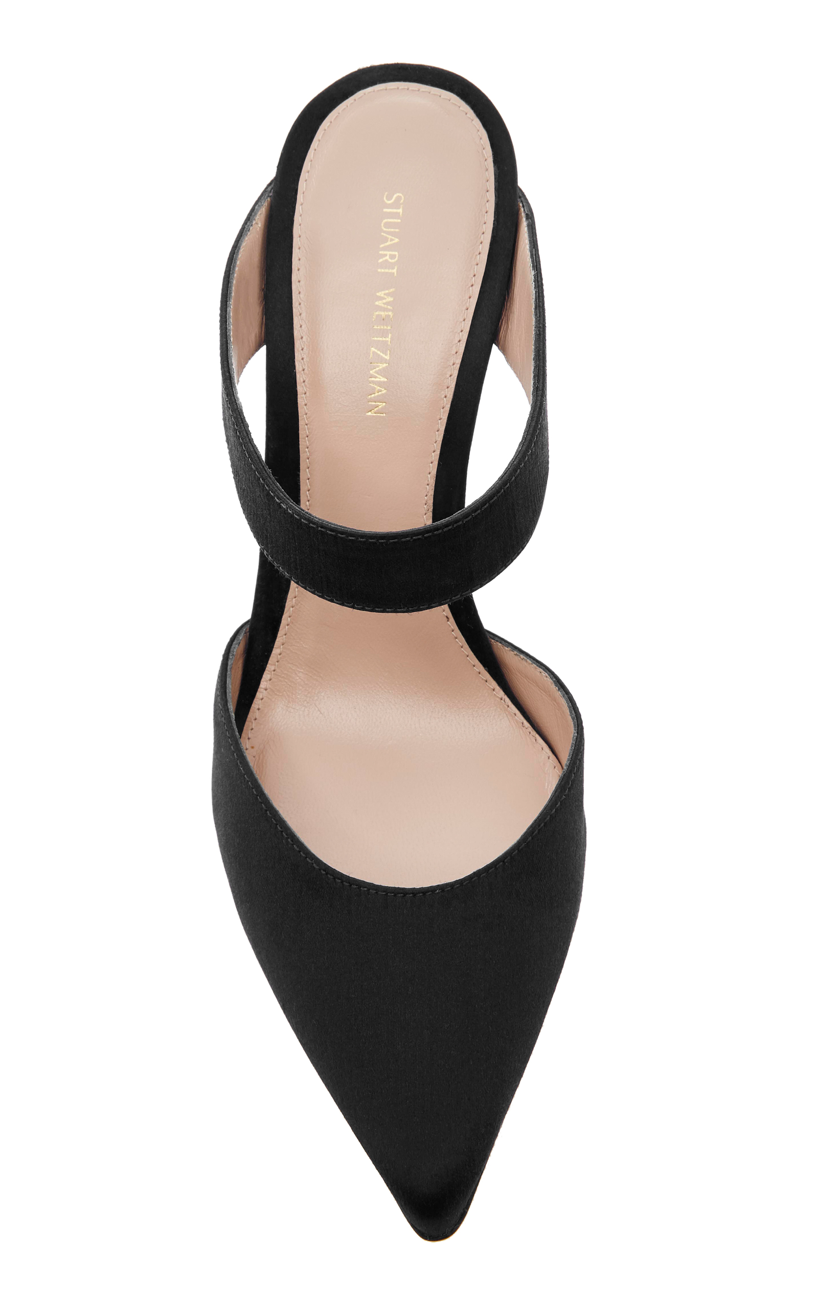 stuart weitzman eventually satin mule