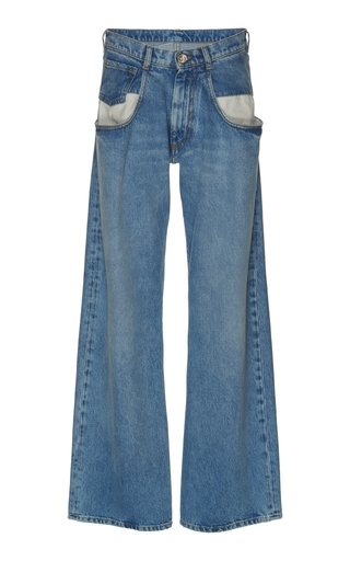 Dropped Pocket High-Rise Wide-Leg Jeans by Maison | Moda Operandi