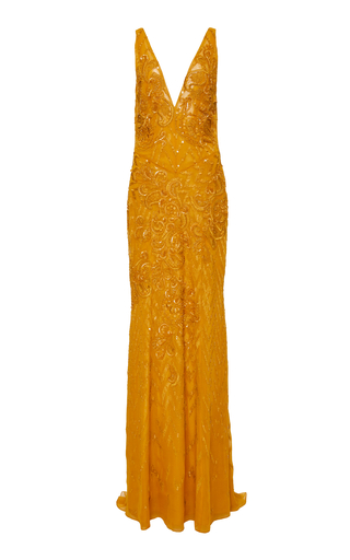 V Neckline Gown by J. Mendel | Moda Operandi