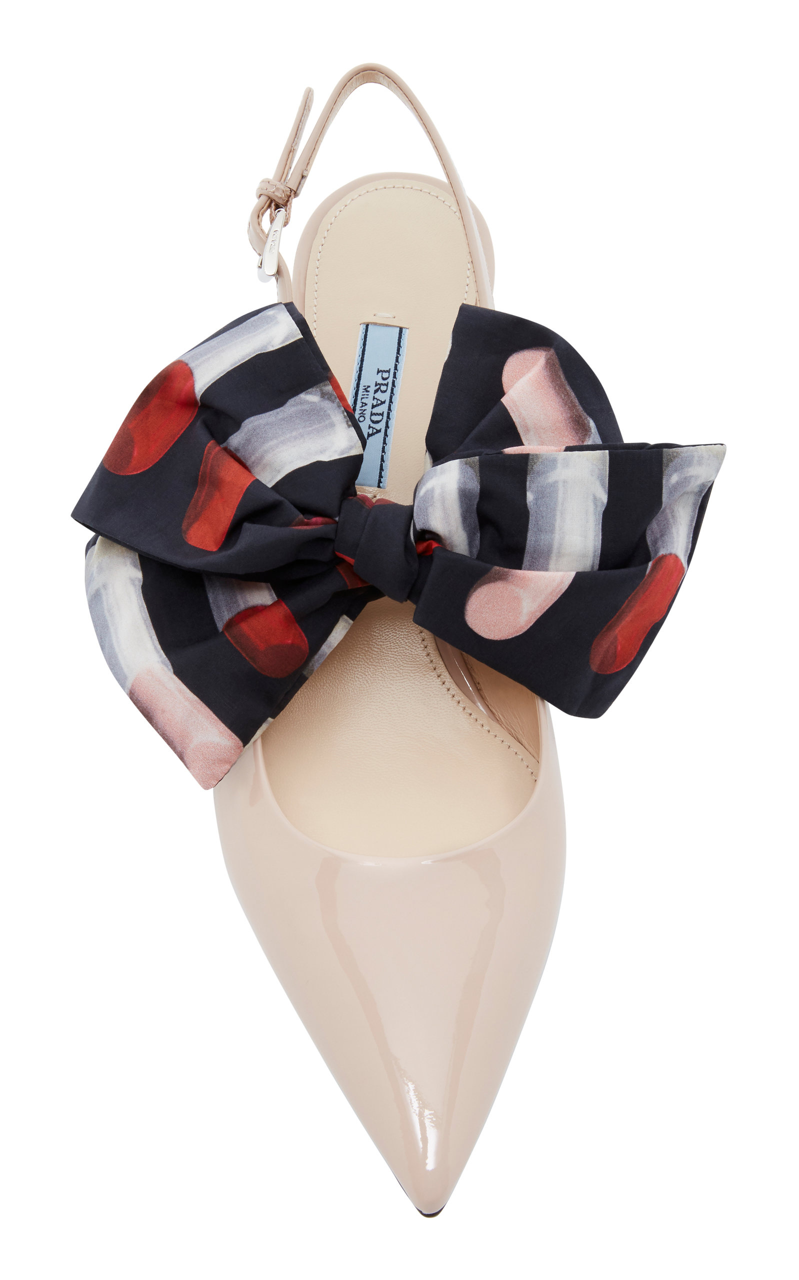 prada bow slingback pump