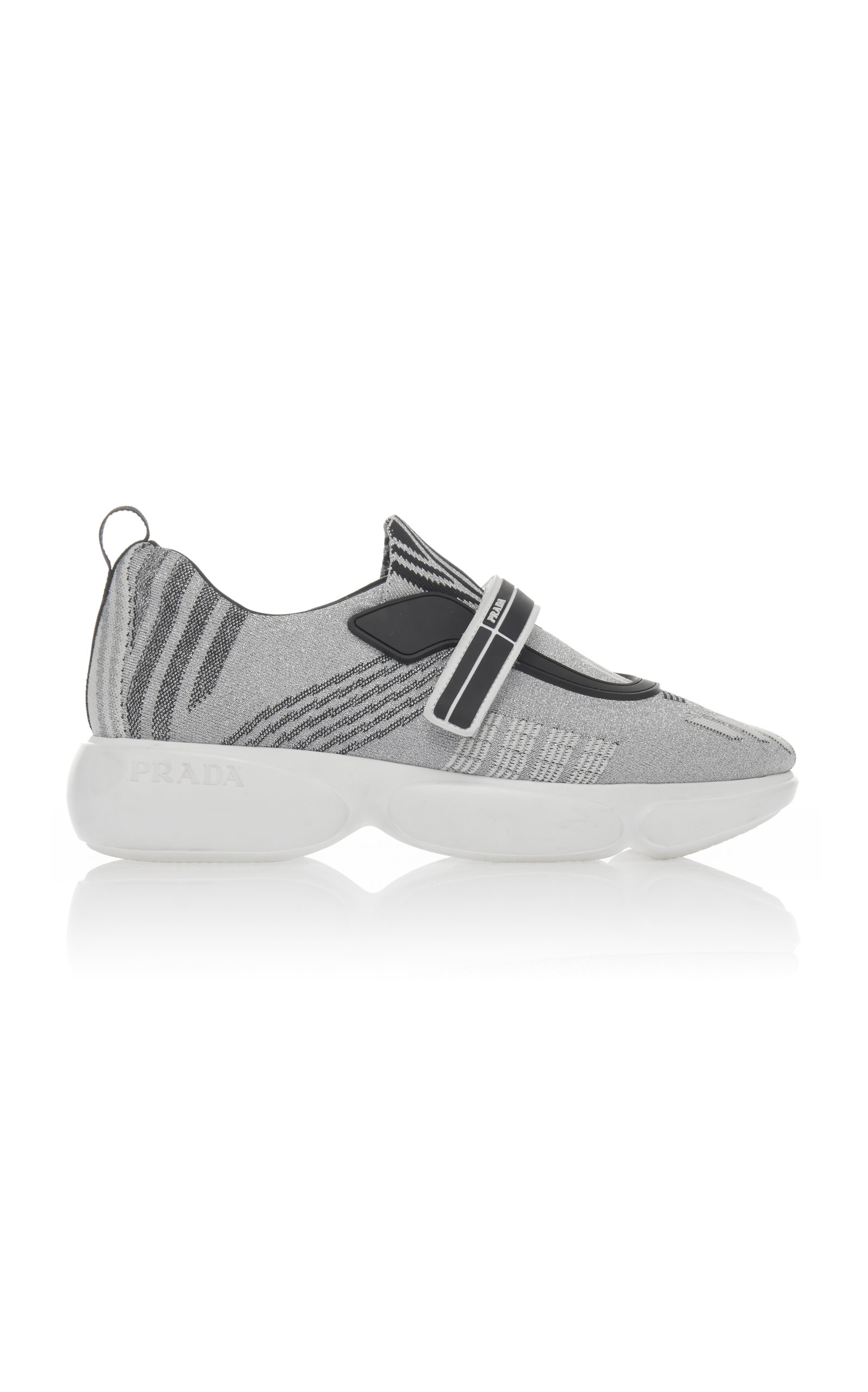 Prada - Women's Cloudbust Nylon Slip On Sneakers - Grey - Moda Operandi