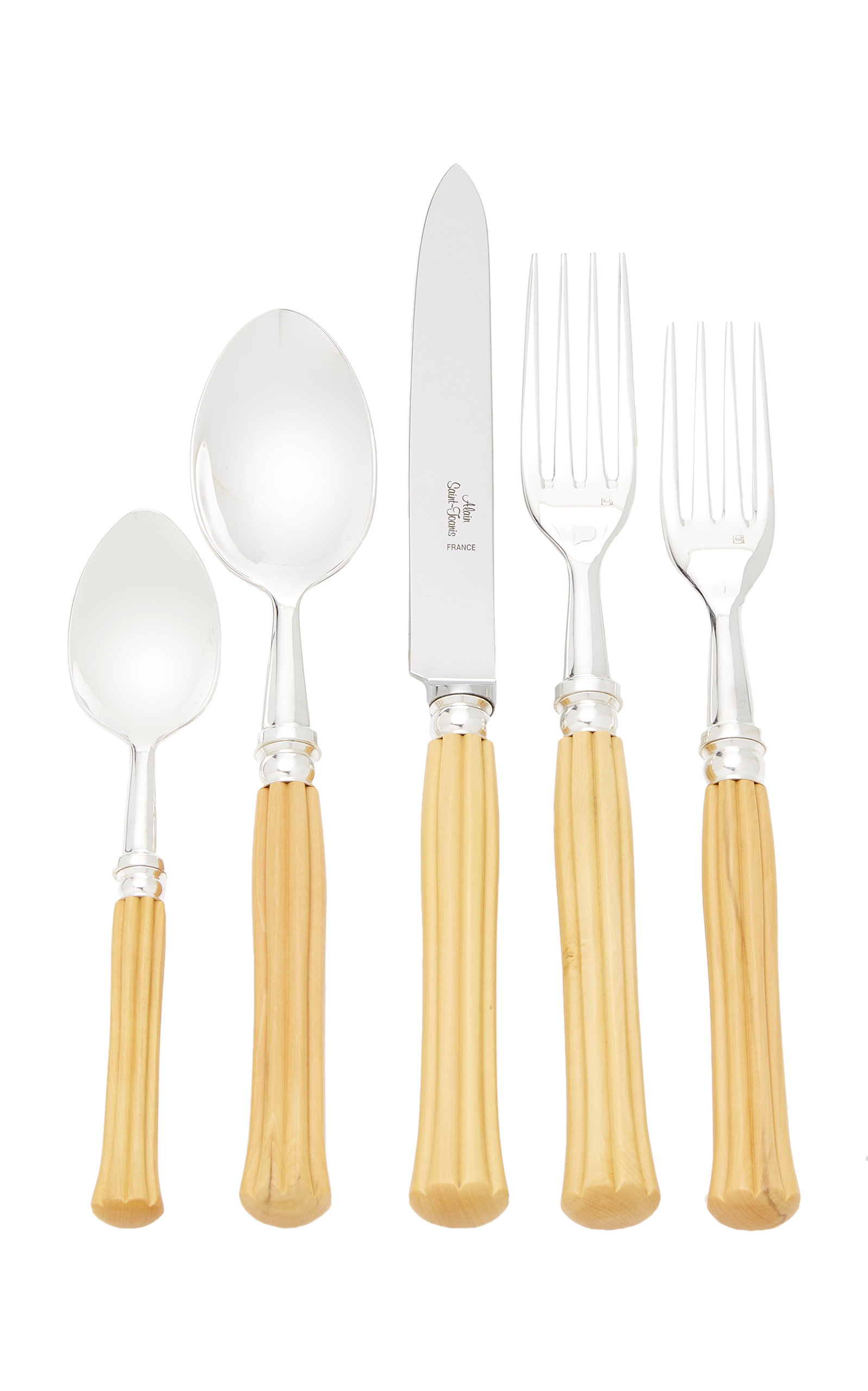 Alain Saint-Joanis Majestic Boxwood Silver-Plated Silverware Set  - Silver