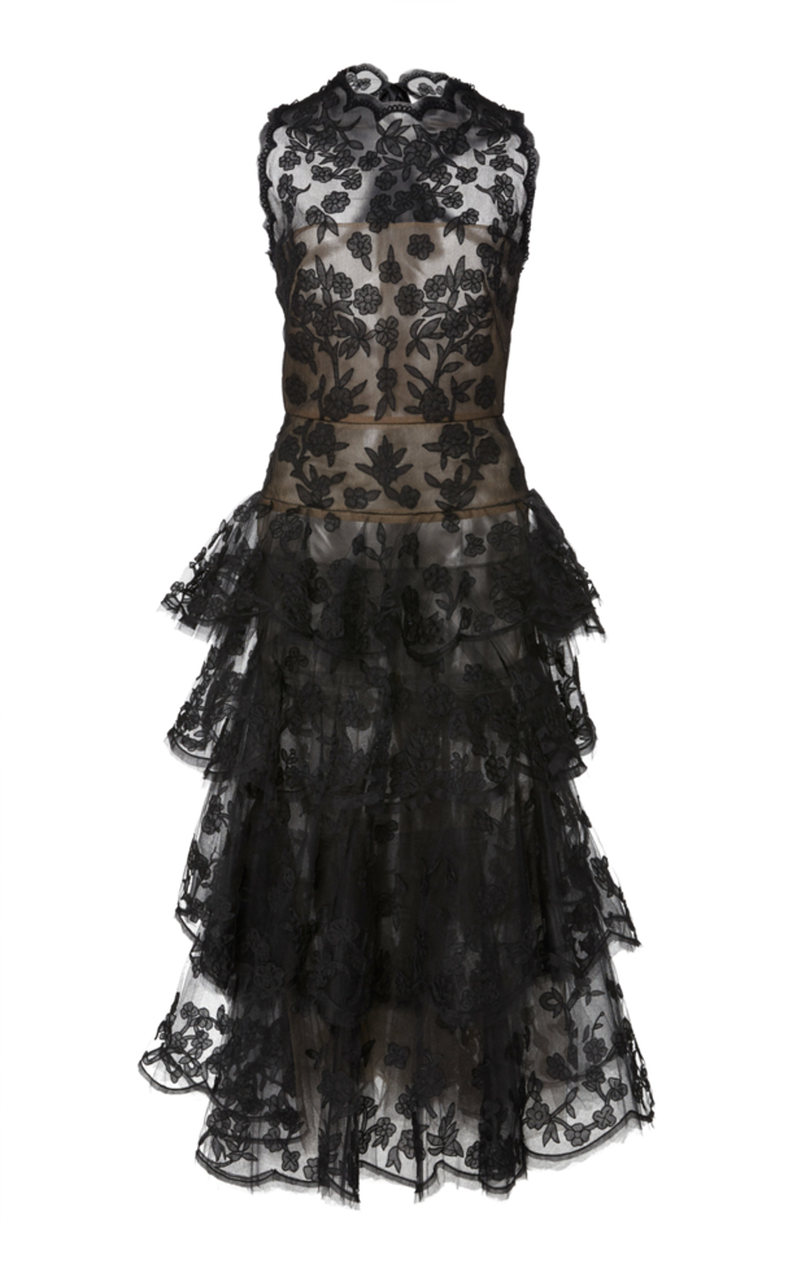 oscar de la renta black cocktail dress