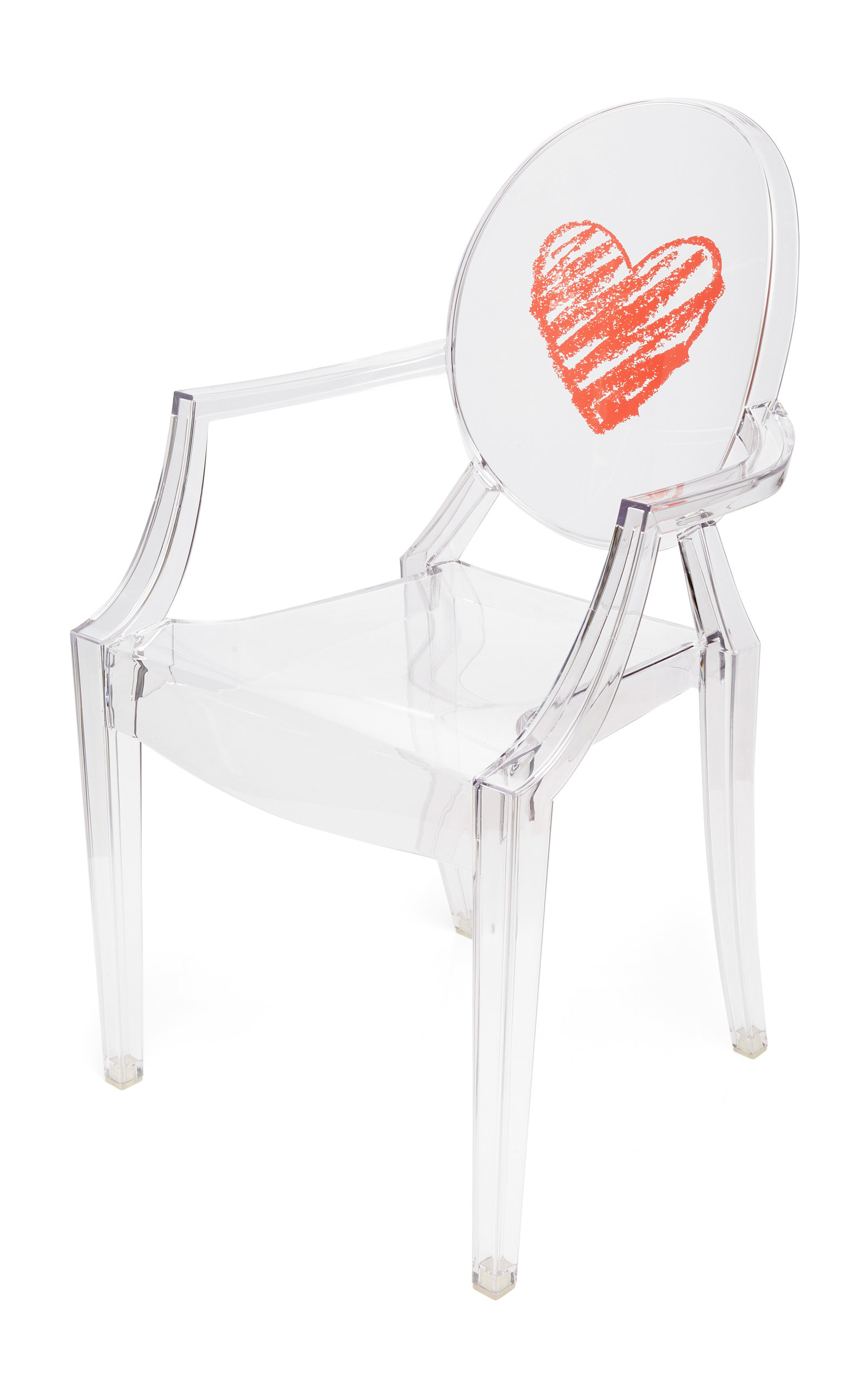 Kids Lou Lou Ghost Crystal Heart Chair By Kartell Moda Operandi