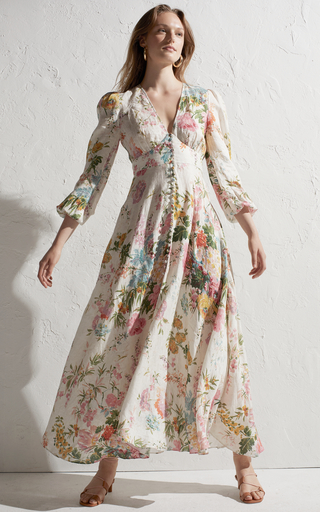 zimmermann floral linen dress