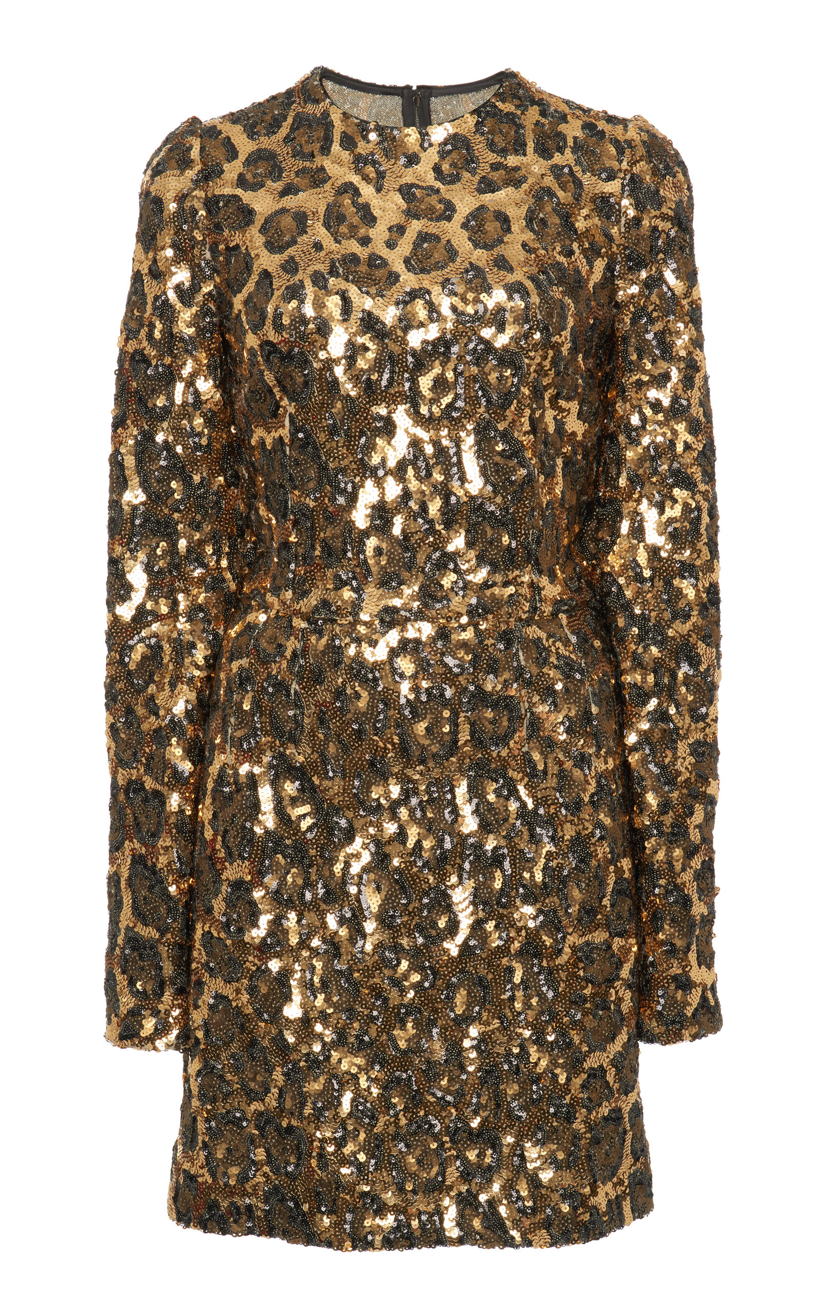 leopard print sequin dress