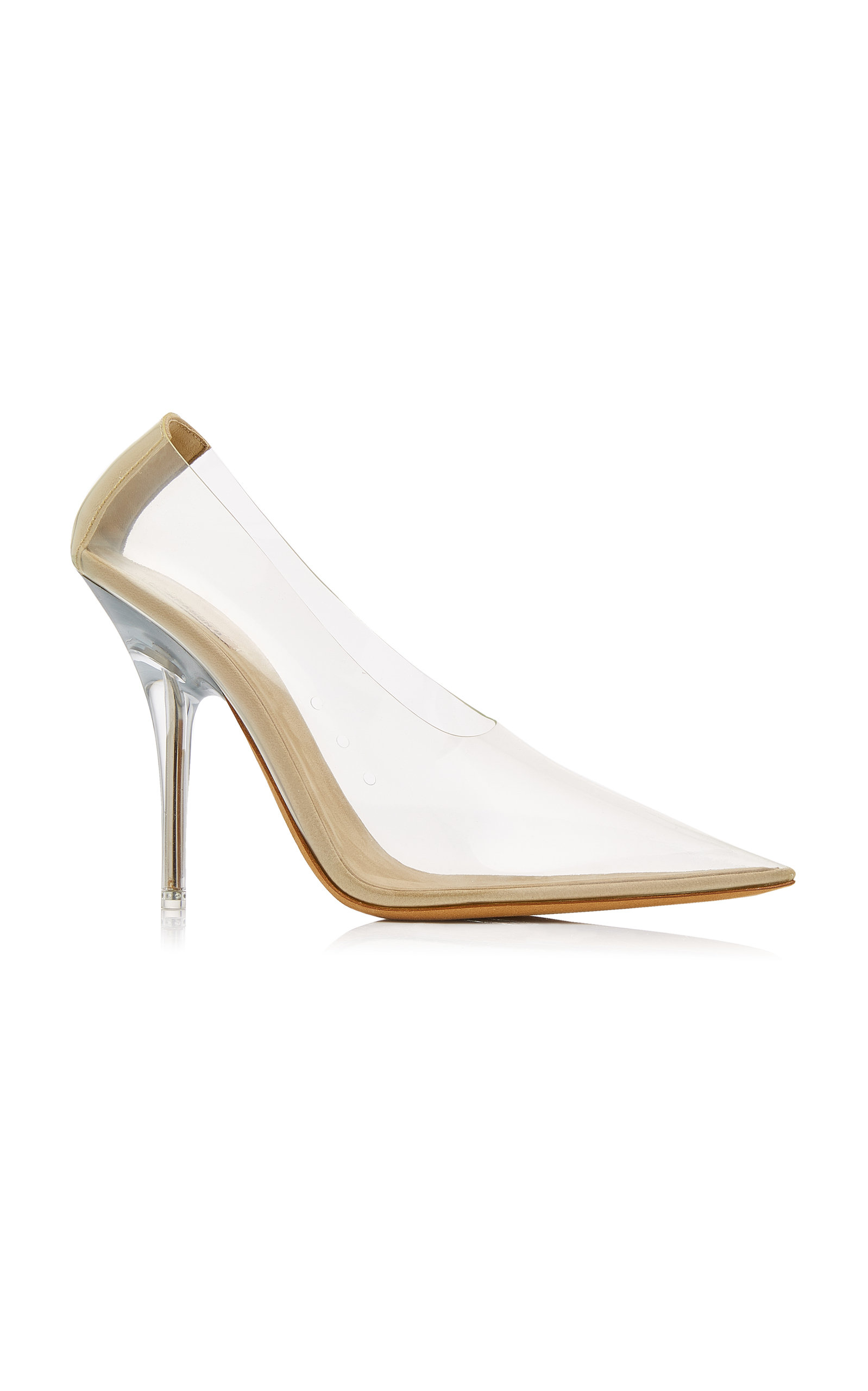 clear designer pumps