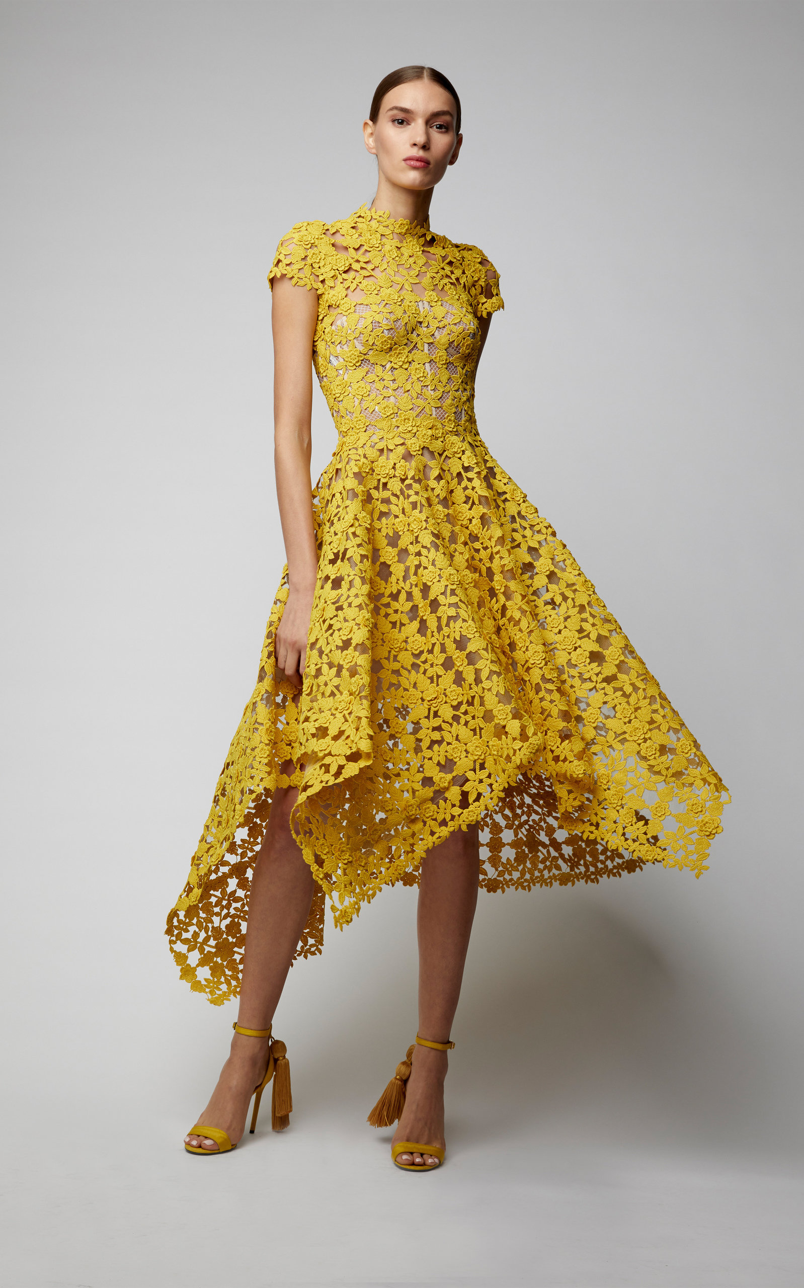 oscar de la renta lace dress