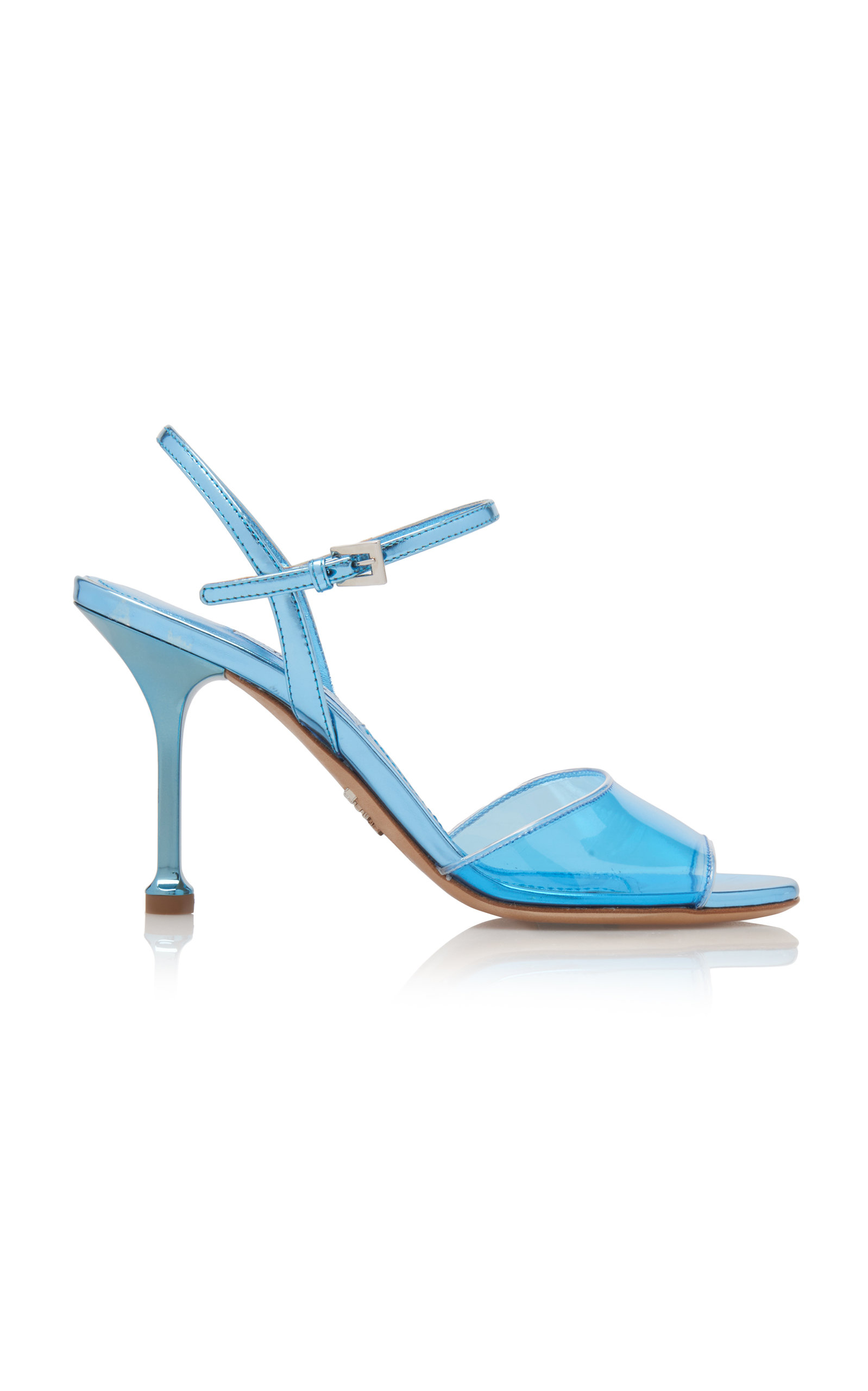 Prada - Women's Translucent Sandals  - Blue/gold - Moda Operandi
