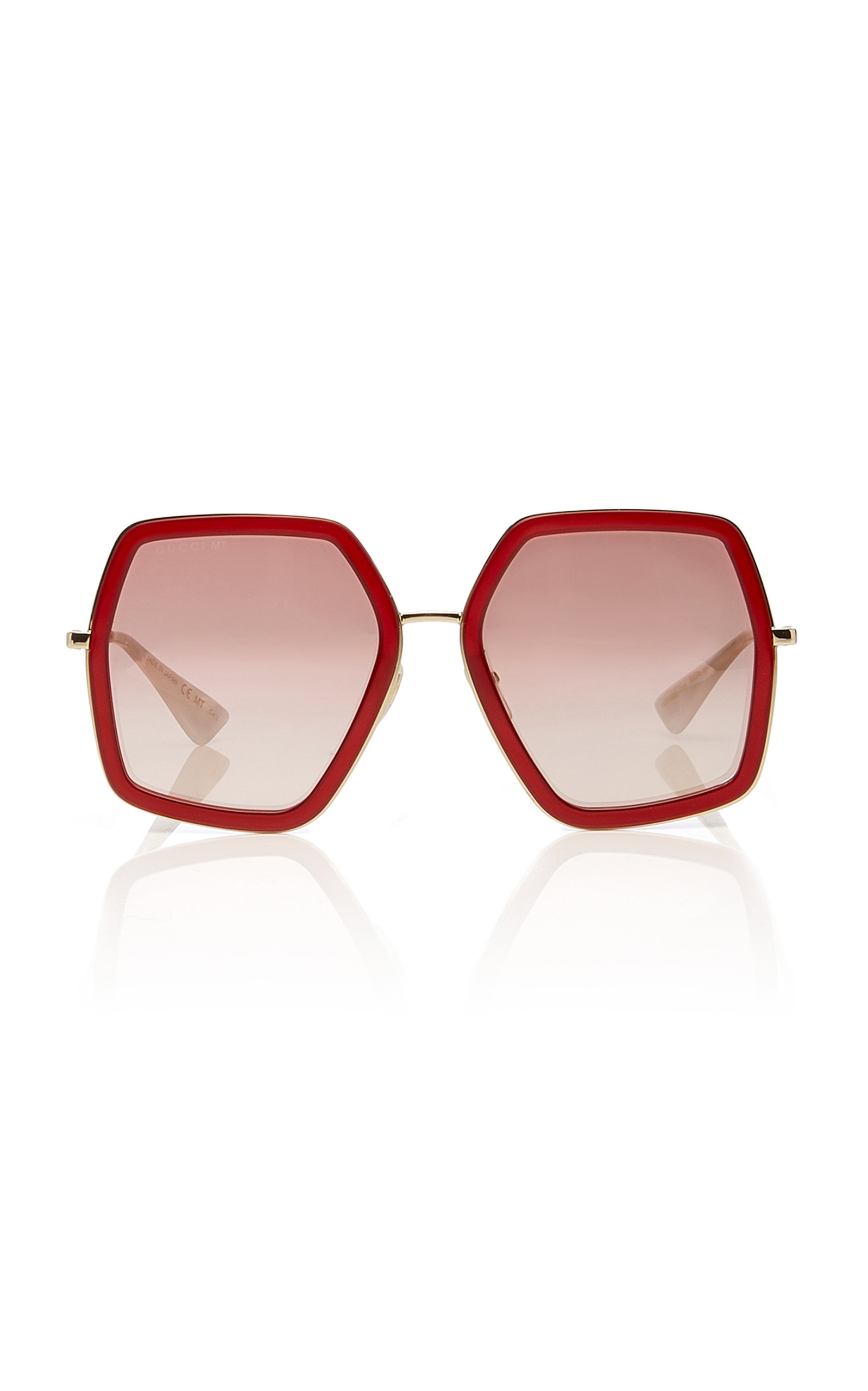 red frame gucci sunglasses