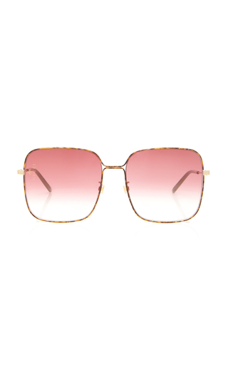 gucci square frame metal sunglasses