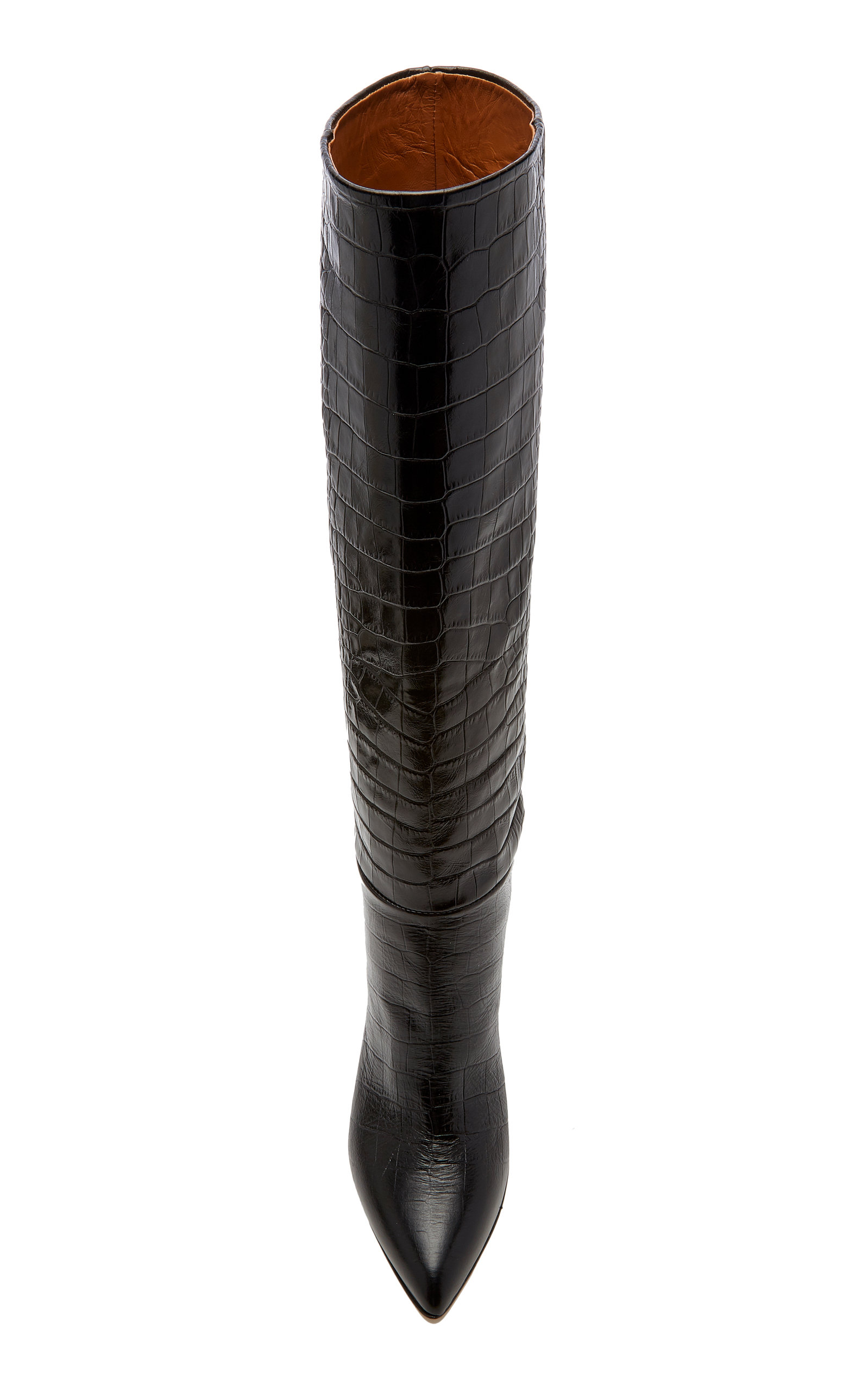 croc leather boots