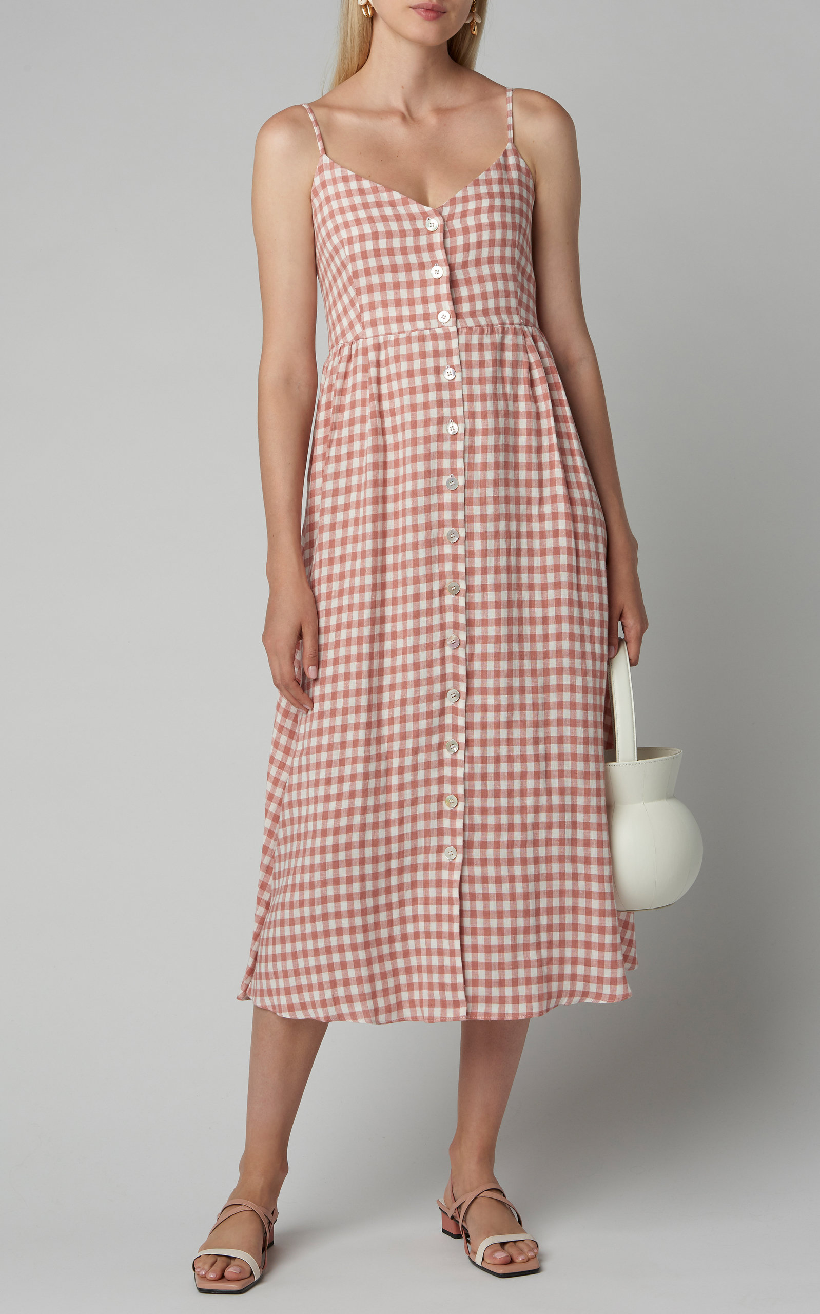 linen gingham dress