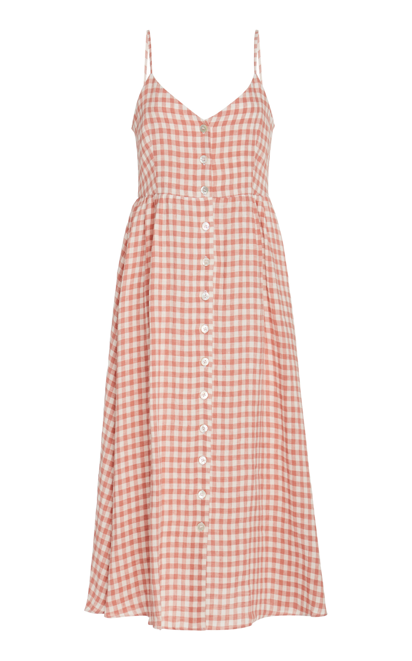 linen gingham dress