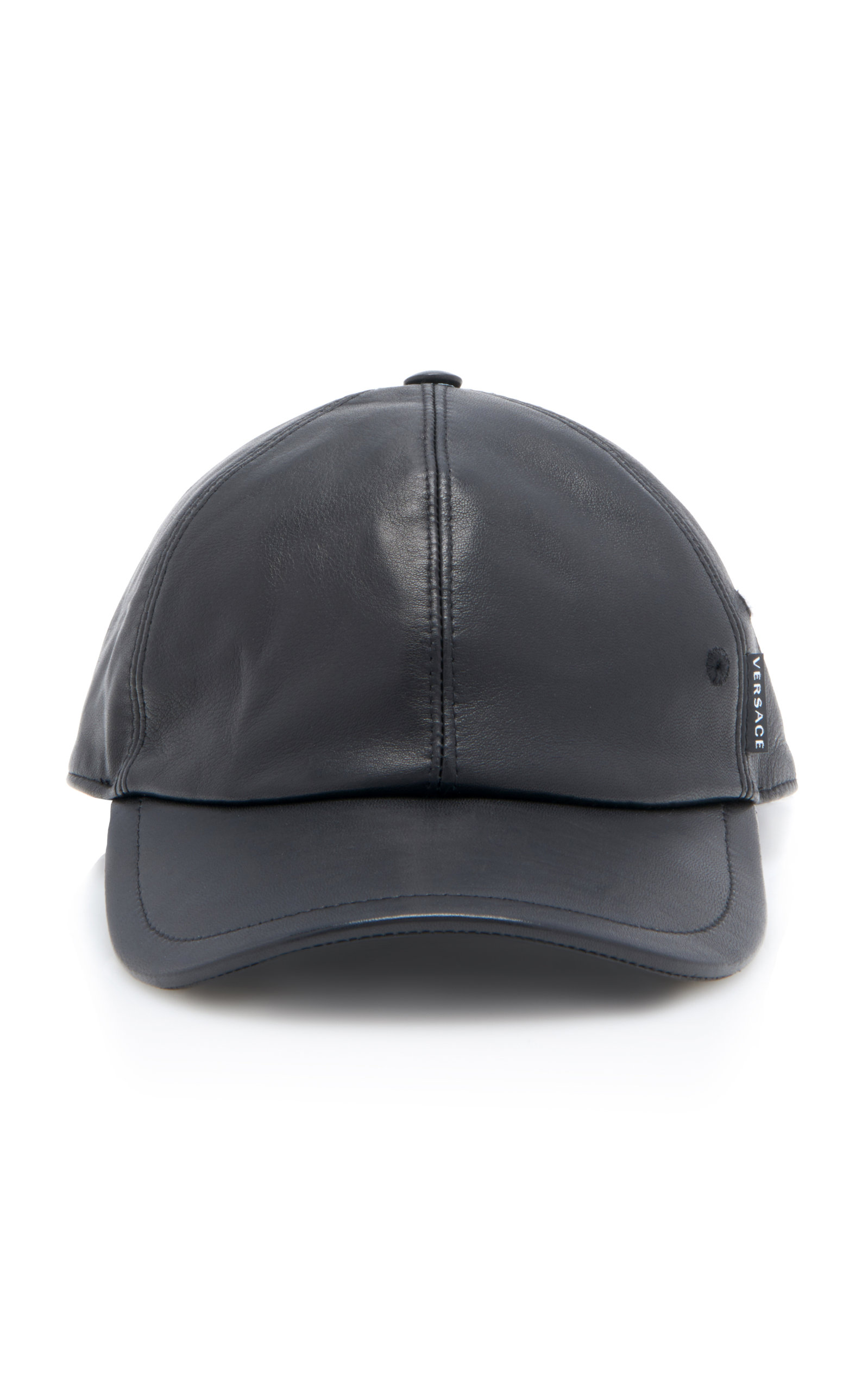 versace leather cap