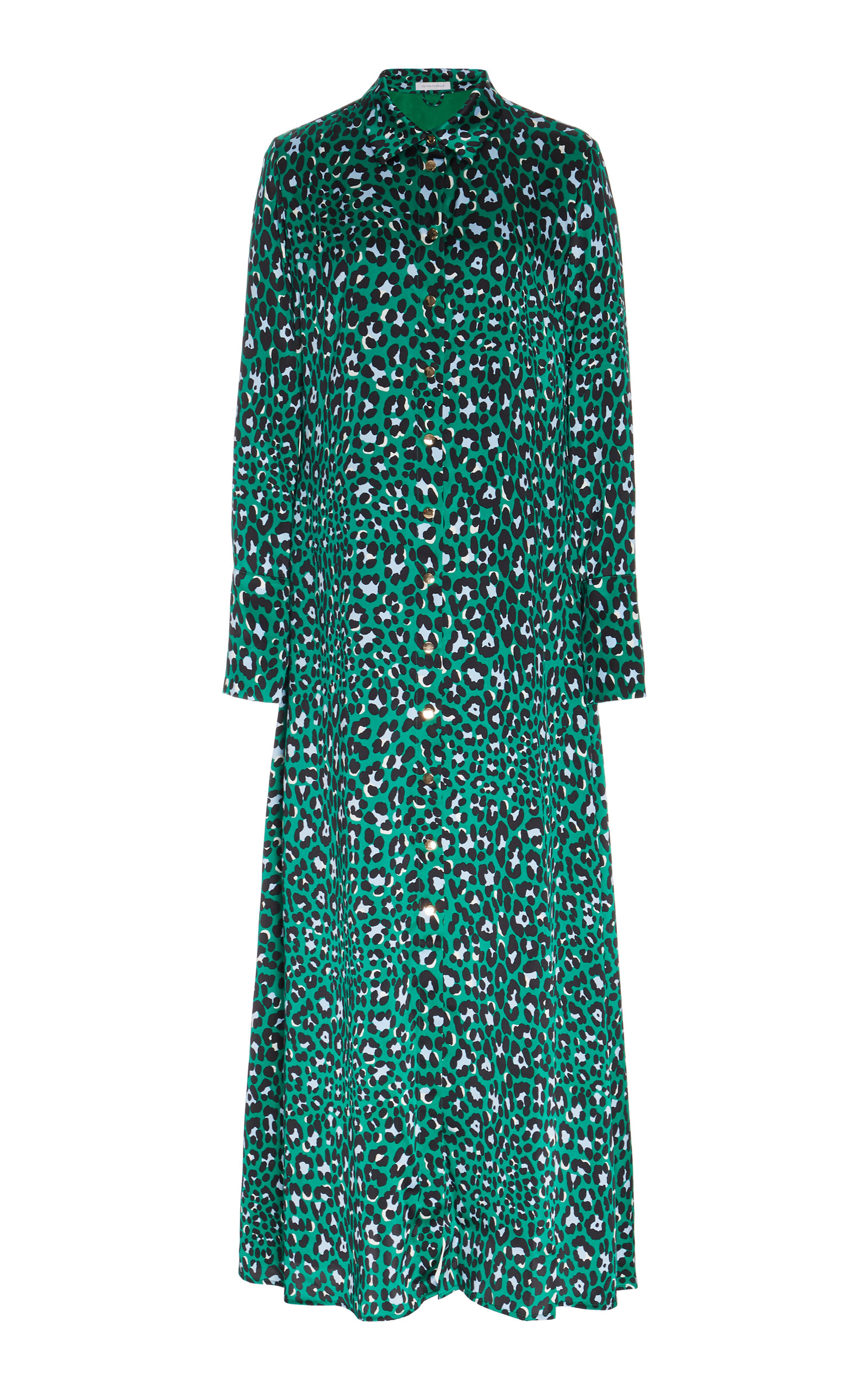 silk leopard robe