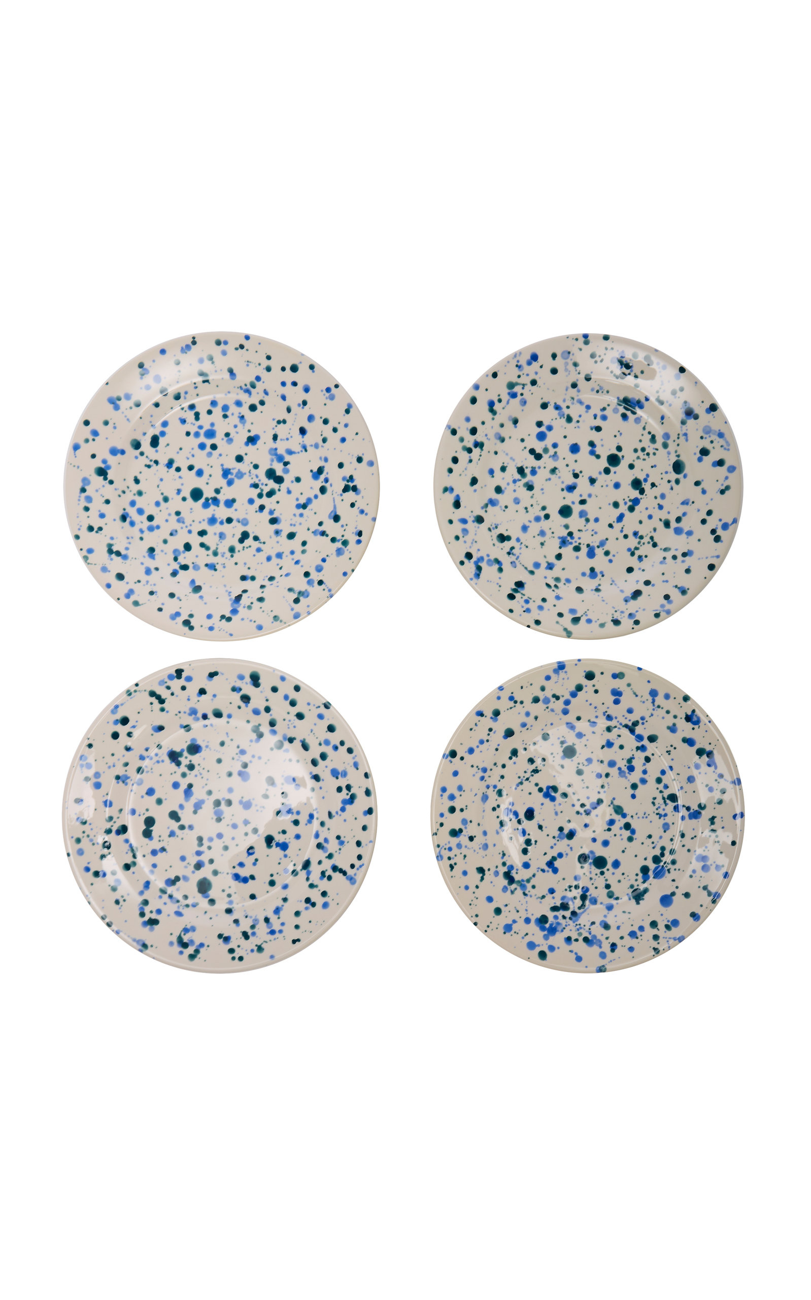 Este Ceramiche for Moda Domus Set-Of-Four Ceramic Dinner Plates - Blue